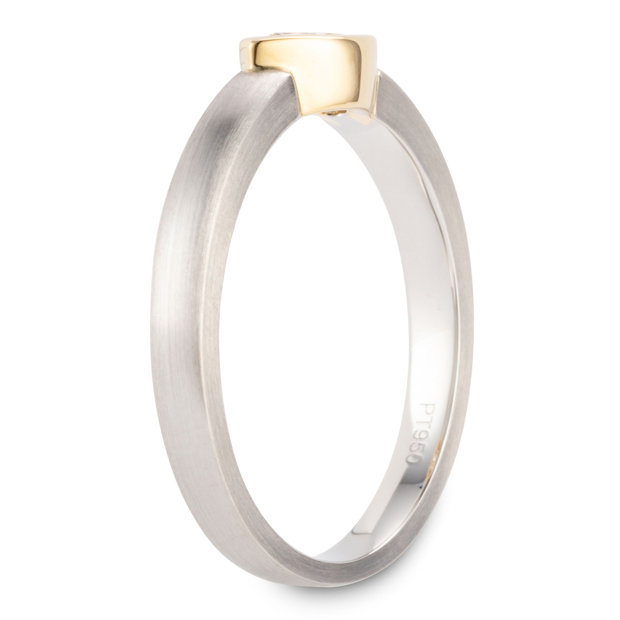 PLATINITY Ring 1 Diamant ca. 0,30ct Platin 950/Gold 750 - QVC.de