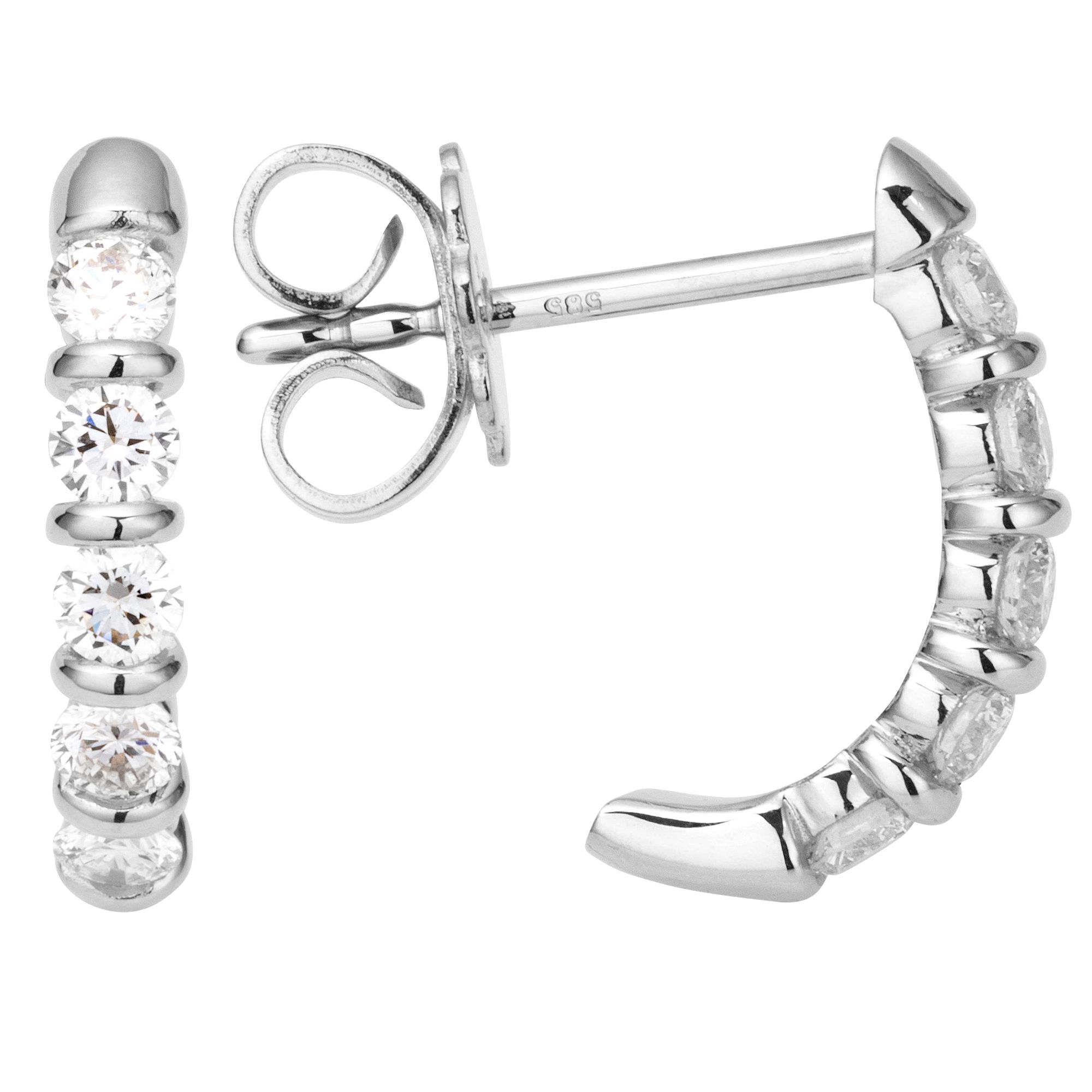 DIAMOUR Ohrstecker 10 Brillanten zus. ca. 0,50ct Gold 585