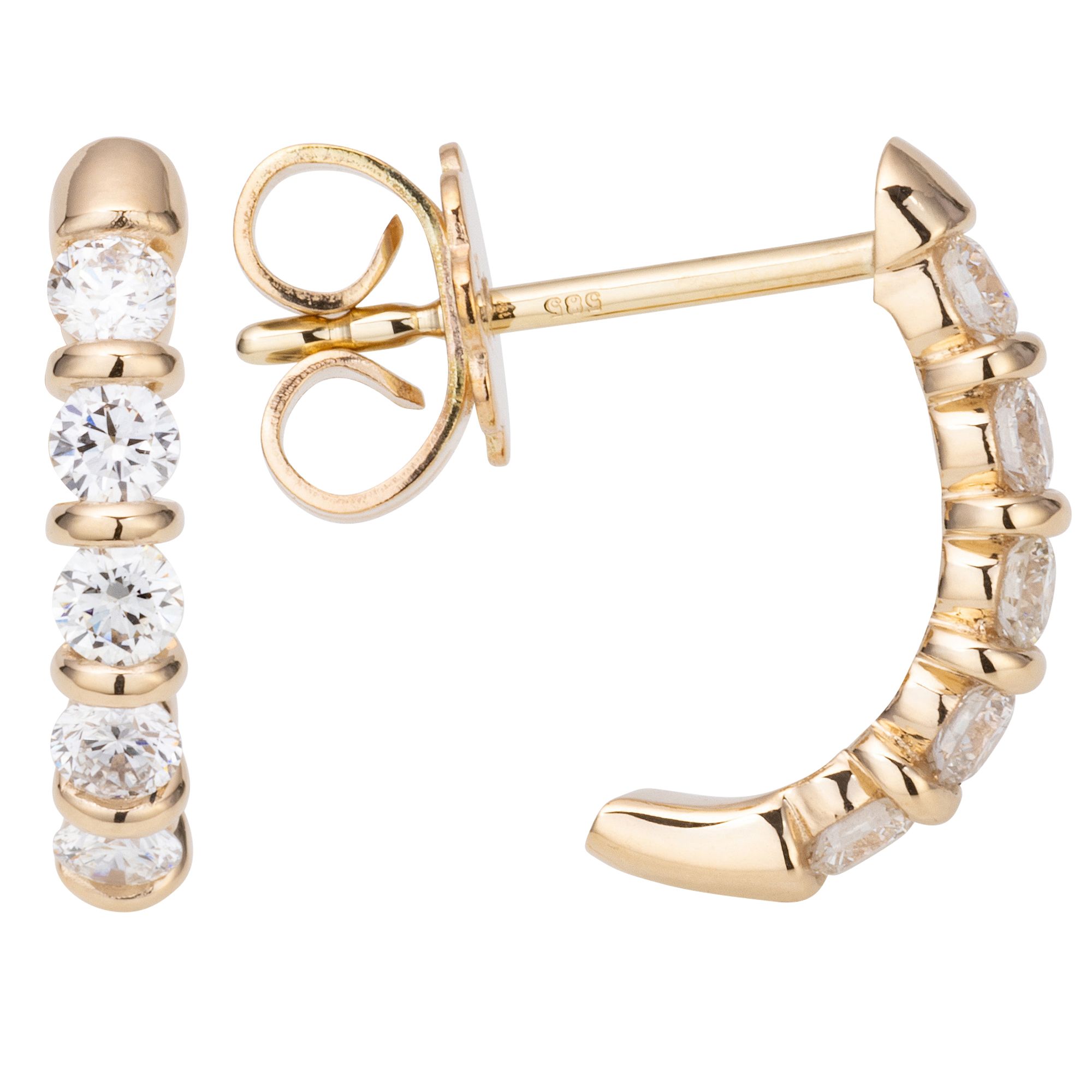 DIAMOUR Ohrstecker 10 Brillanten zus. ca. 0,50ct Gold 585