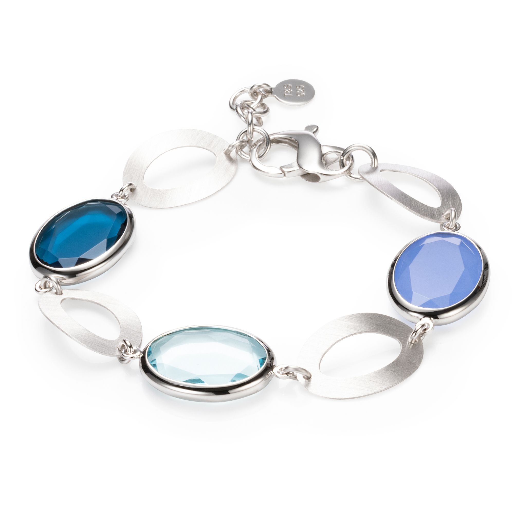 THOMAS & SOHN Schmucksteine Armband keramikbeschichtet Silber 925