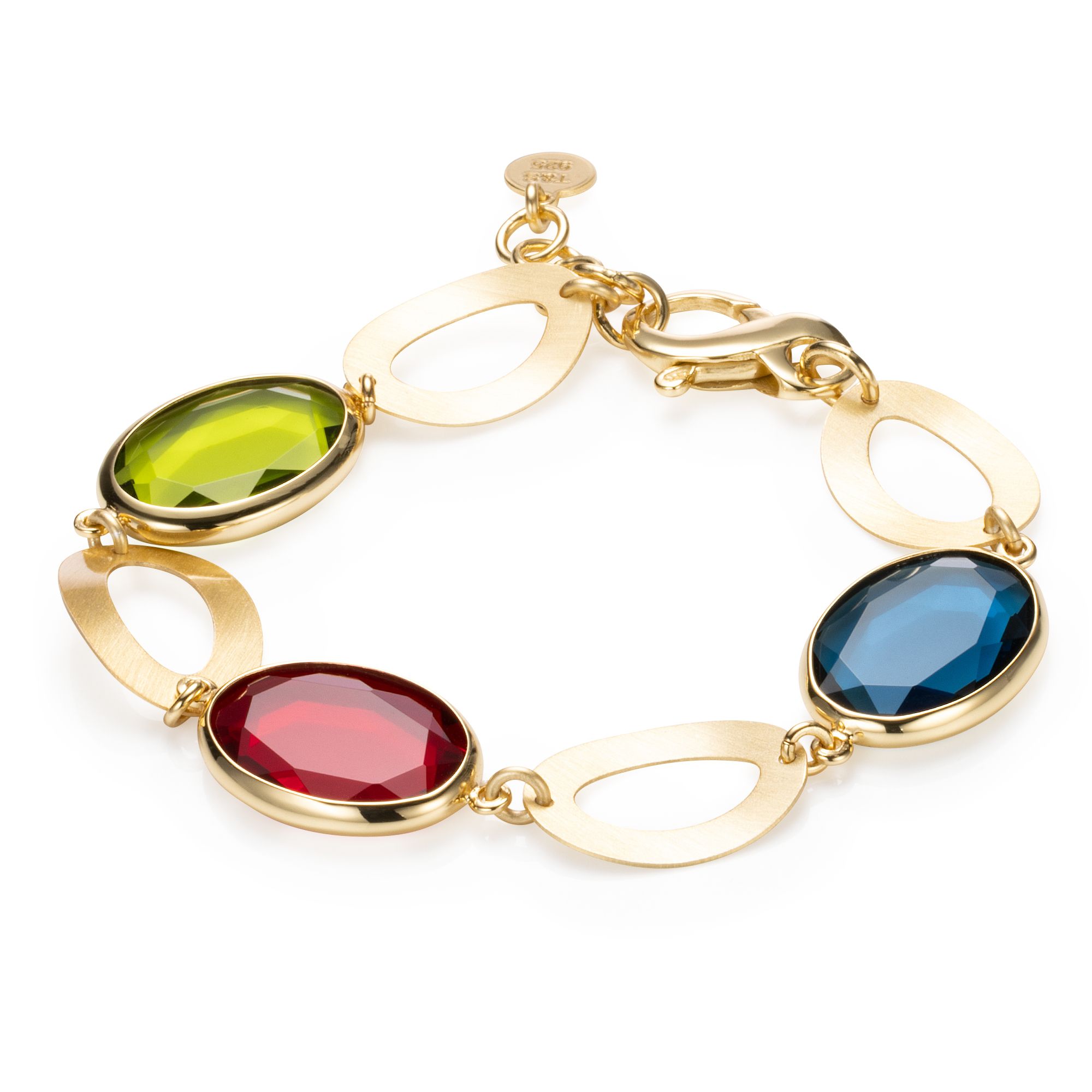 THOMAS & SOHN Schmucksteine Armband keramikbeschichtet Silber 925