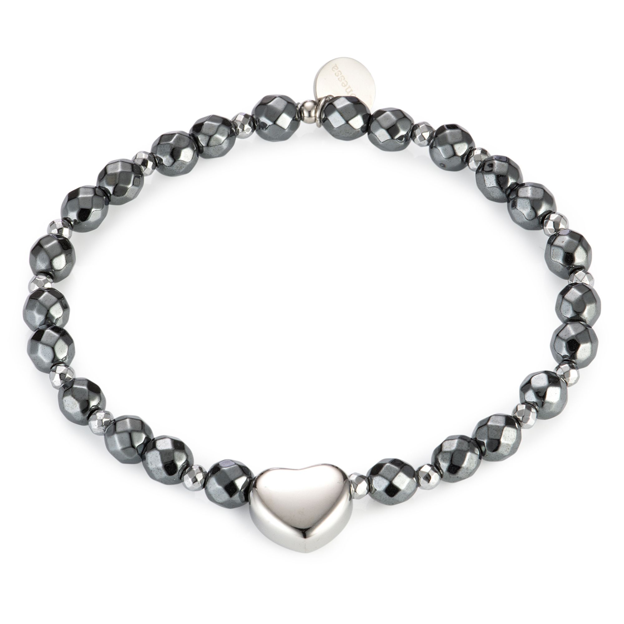 MONESSA Armband Edelstein flexibel Hämatit