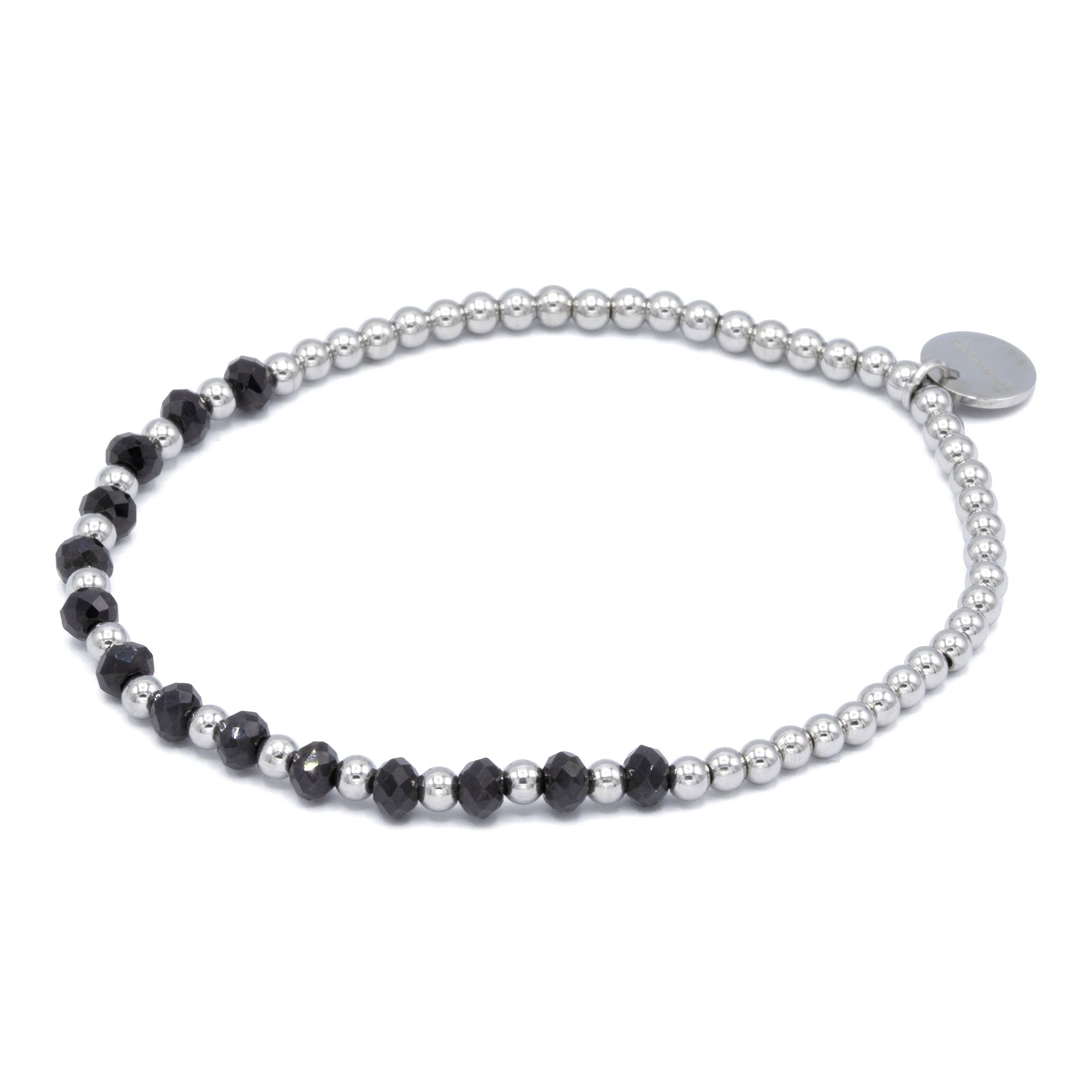 MONESSA Armband Edelsteine flexibel Edelstahl
