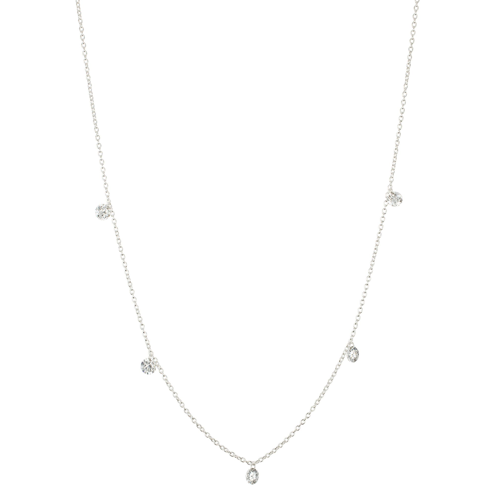 THOMAS & SOHN Lab Grown Brillanten ca.2,50ct Collier Silber Palladio