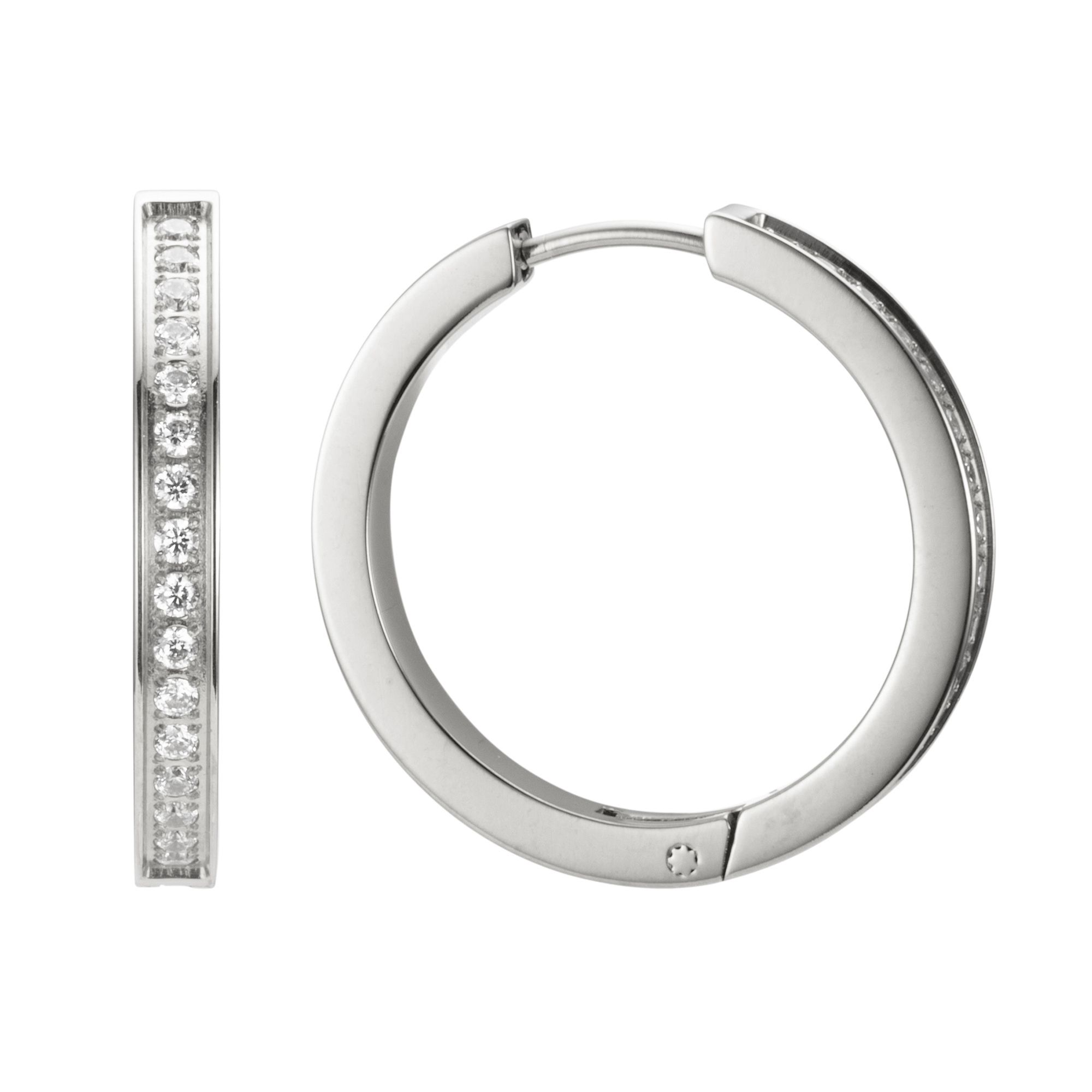 DIAMONIQUE® TITAN Creolen = 0,96ct Brillantschliff