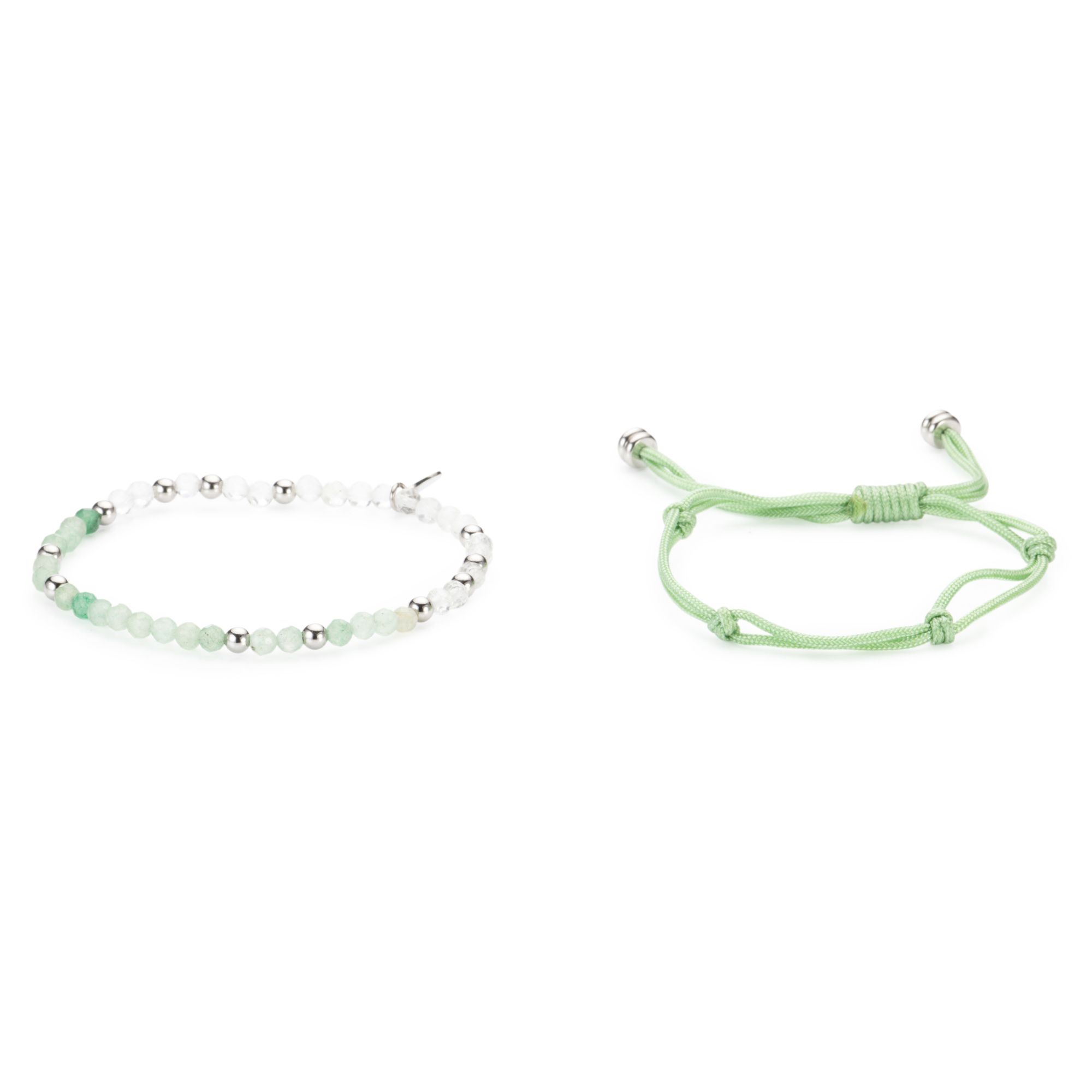 MONESSA Flex-Armband/ Makramee-Armband Edelsteine 2tlg.-Set