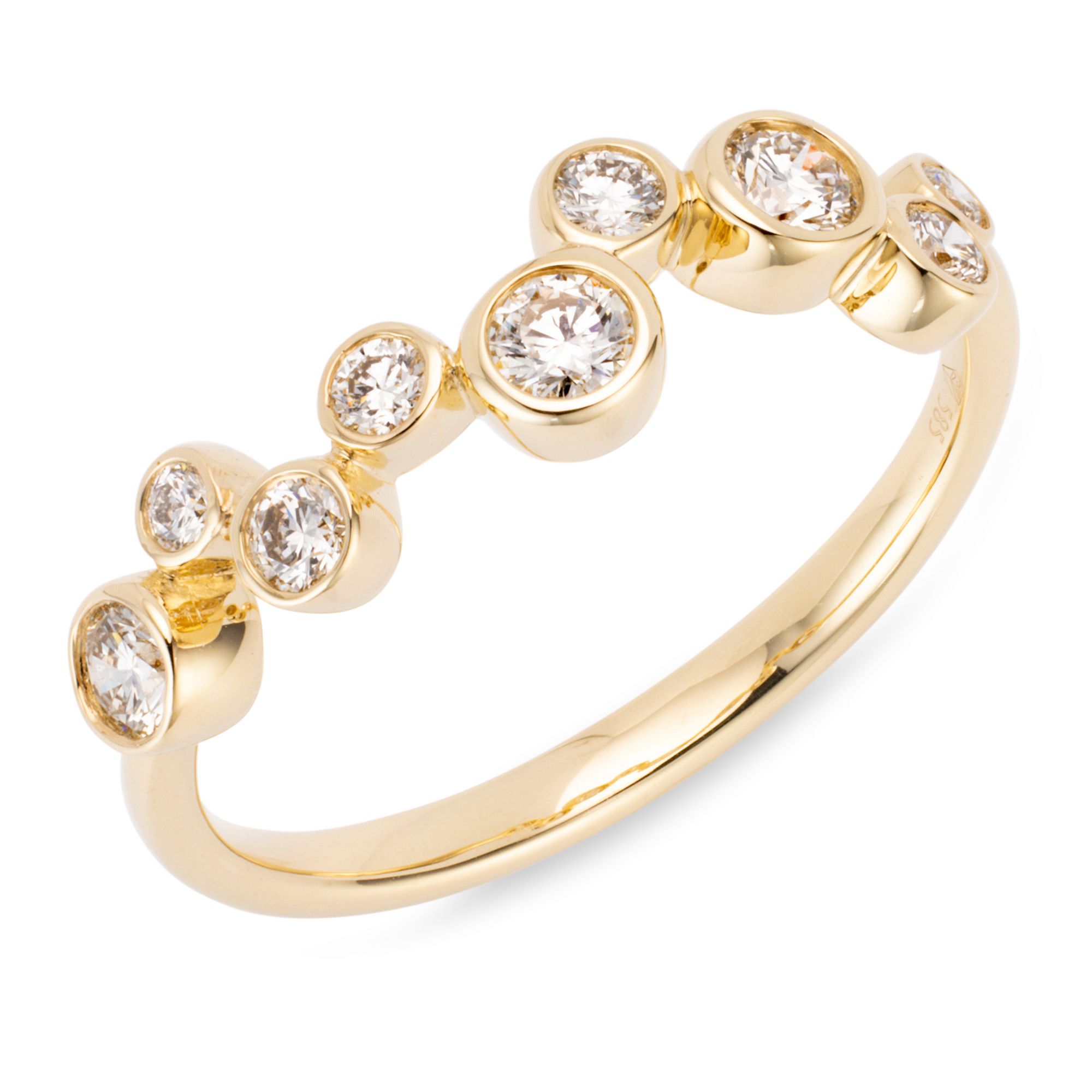 DIAMOUR Ring 9 Brillanten zus. ca. 0,50ct Gold 585