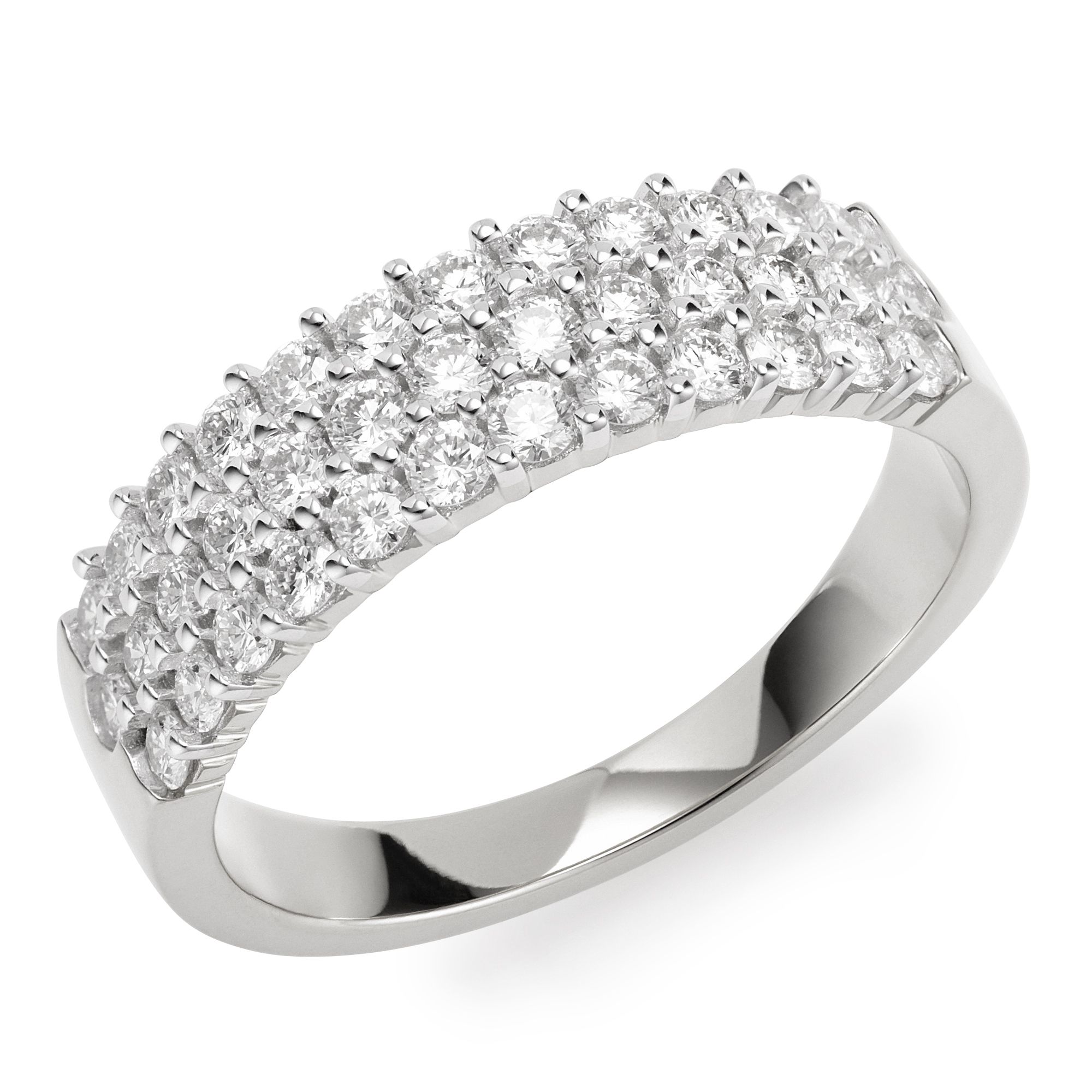 DIAMOUR Ring, 37 Brillanten zus. ca. 0,75ct feines Weiß/Lupenrein Gold 585