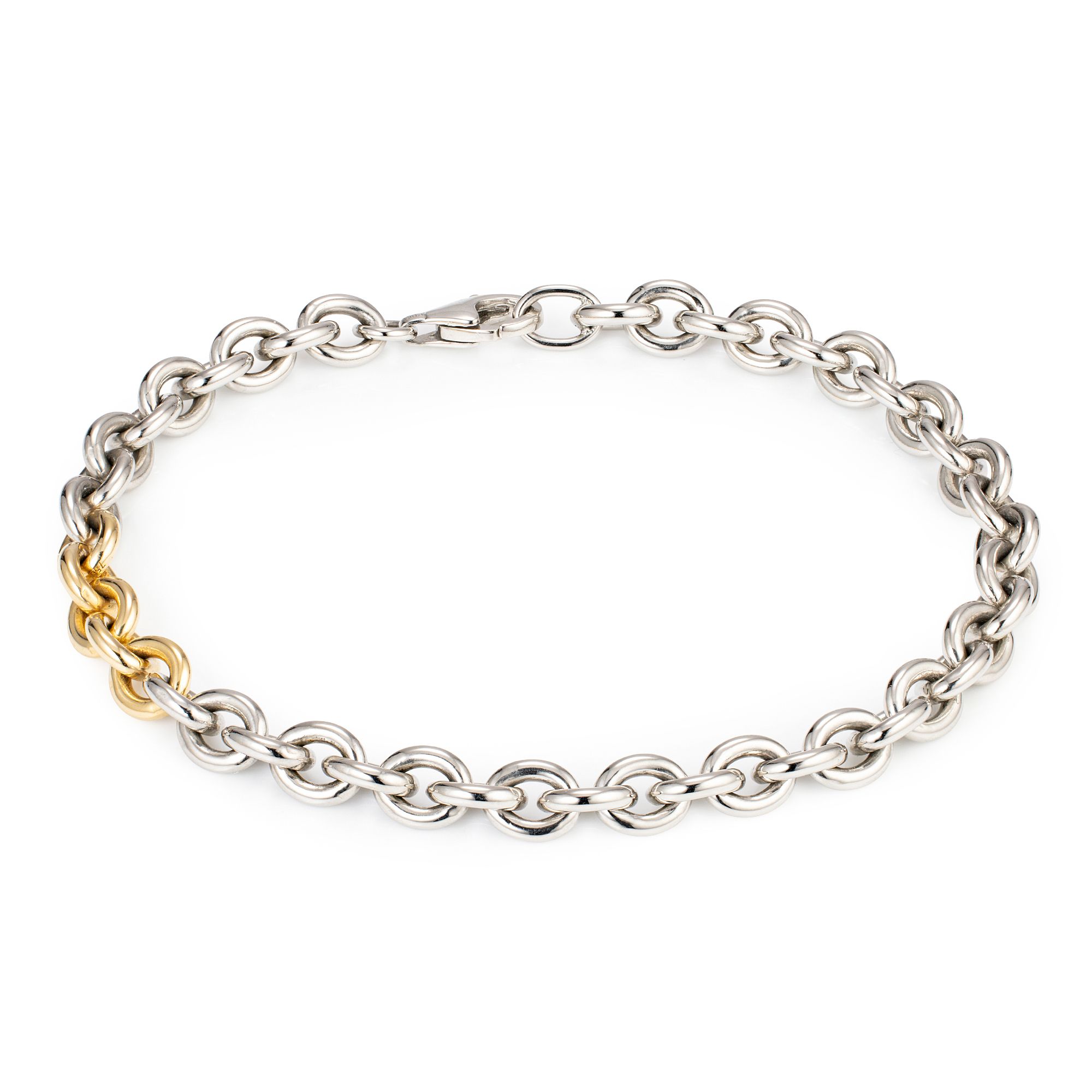 PLATINITY Anker-Armband Länge ca. 19cm mind. 10,5g Platin 950/Gold 750
