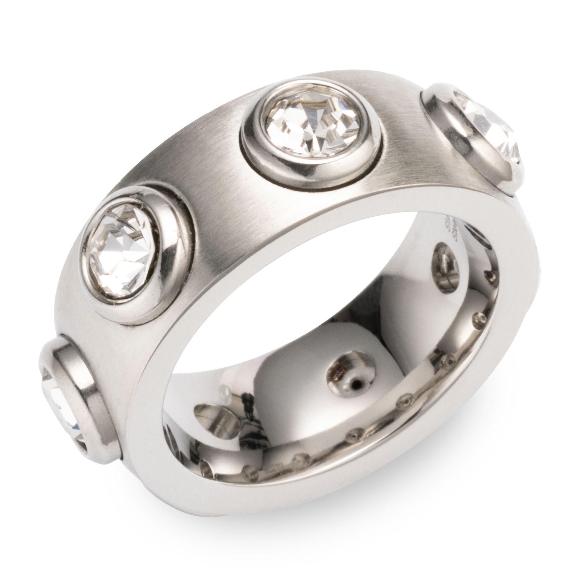 DIAMONIQUE® Ring = 3,50ct Brillantschliff Edelstahl