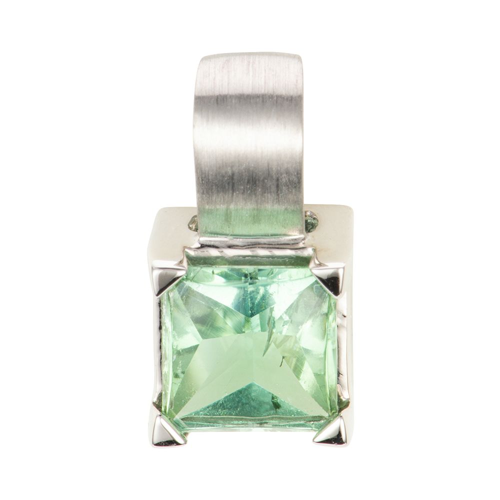PLATINITY Anhänger 1 Turmalin ca.1,65ct Carréschliff Platin 950