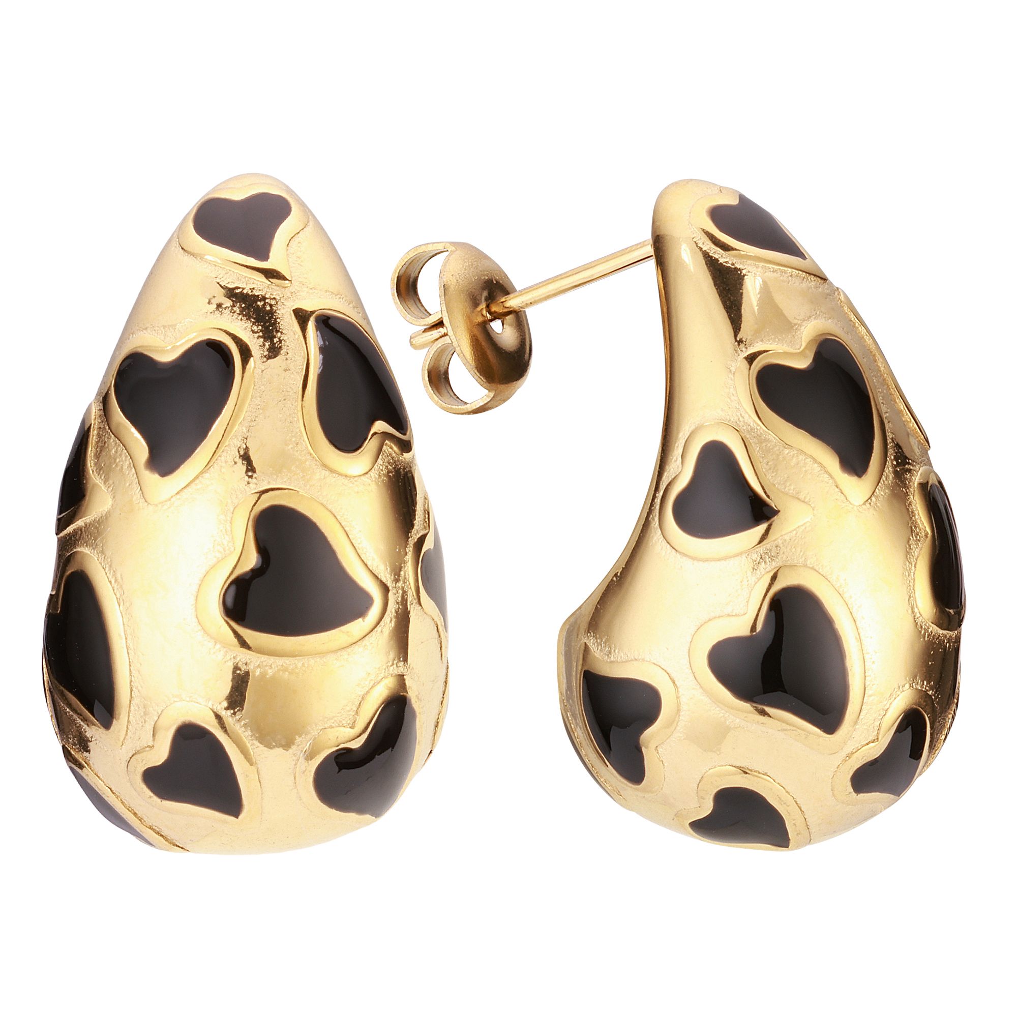 STEFFEN SCHRAUT Ohrstecker Tropfenform Herzen Edelstahl