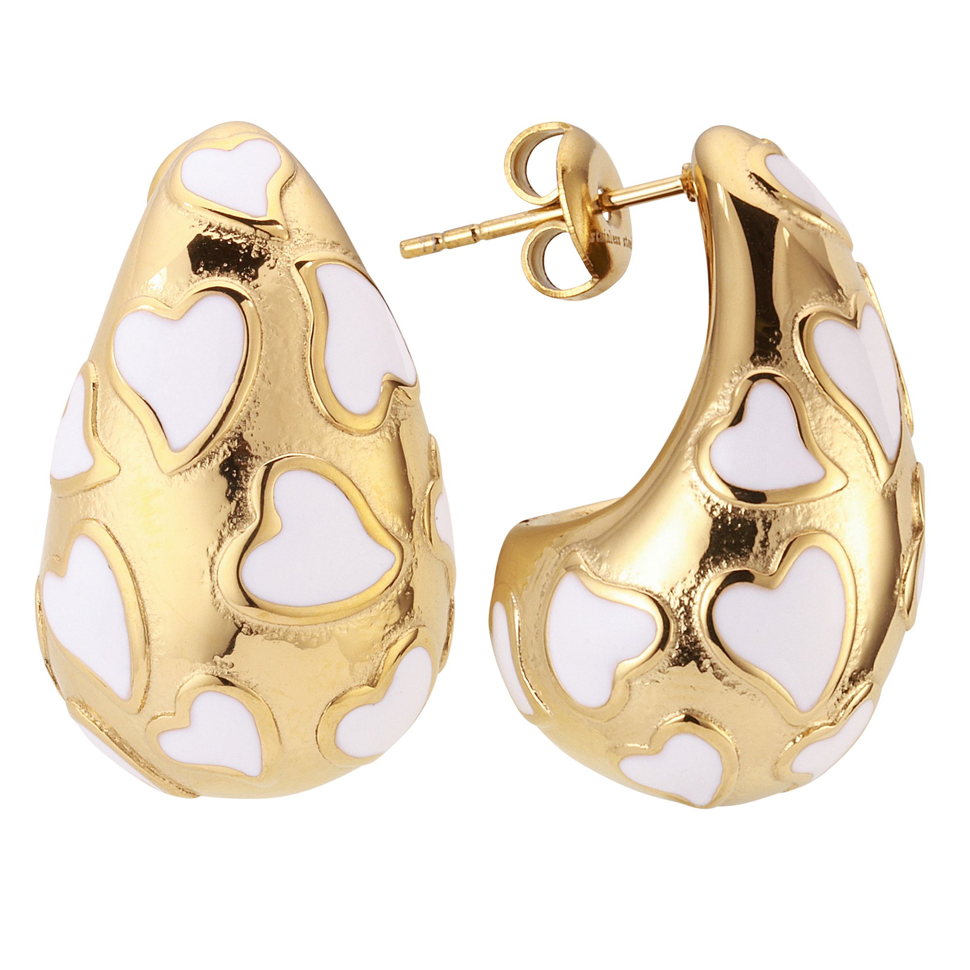 STEFFEN SCHRAUT Ohrstecker Tropfenform Herzen Edelstahl