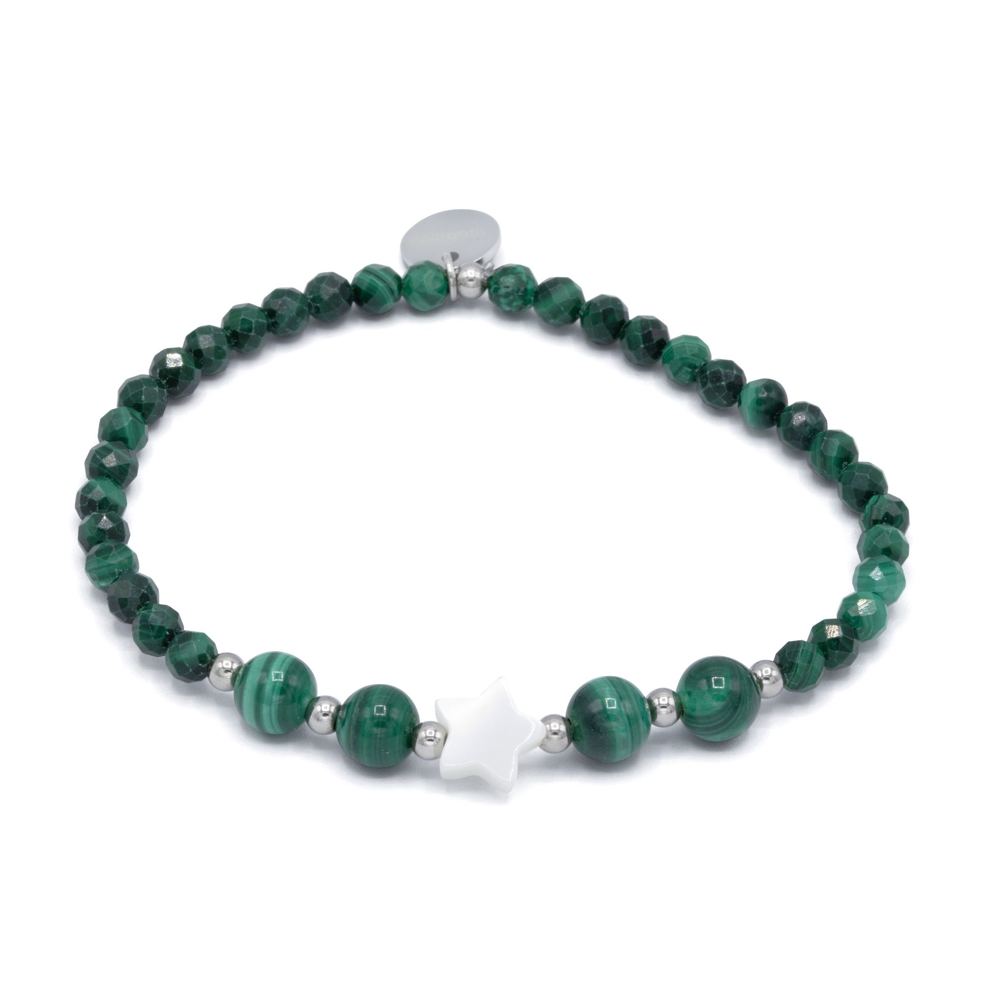 MONESSA Armband Edelsteine flexibel Edelestahl