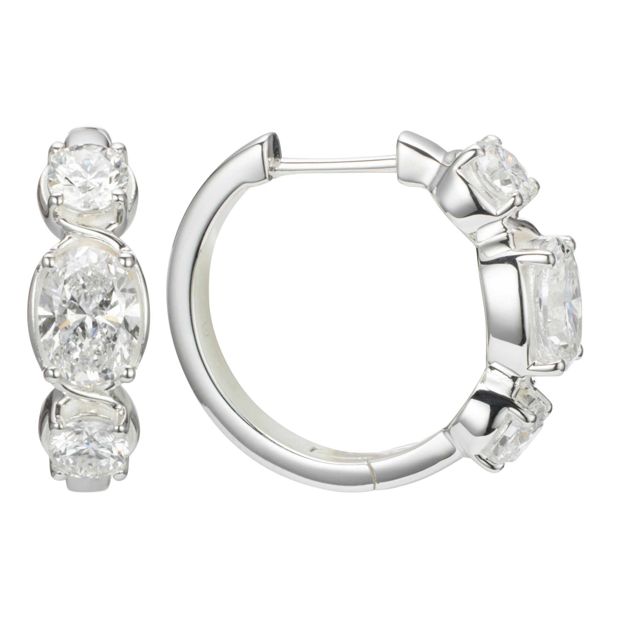 THOMAS & SOHN Lab Grown Diamanten ca.2,50ct Creolen Silber Palladio
