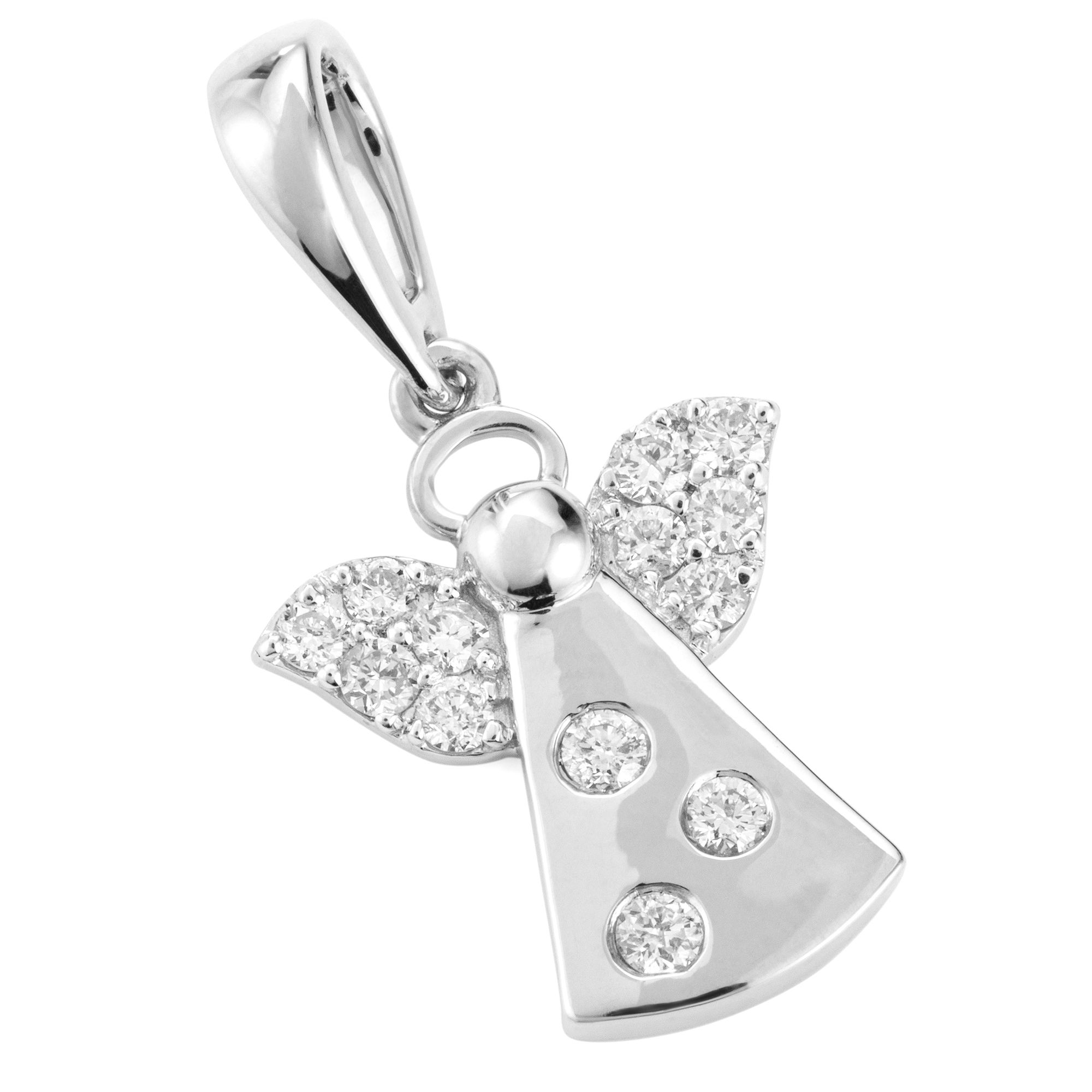 DIAMOUR Engel-Anhänger 13 Brillanten zus. ca. 0,25ct Gold 375