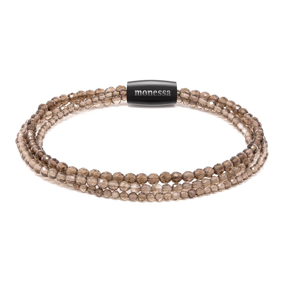 MONESSA Armband Edelsteine 3-Strang Magnetverschluss
