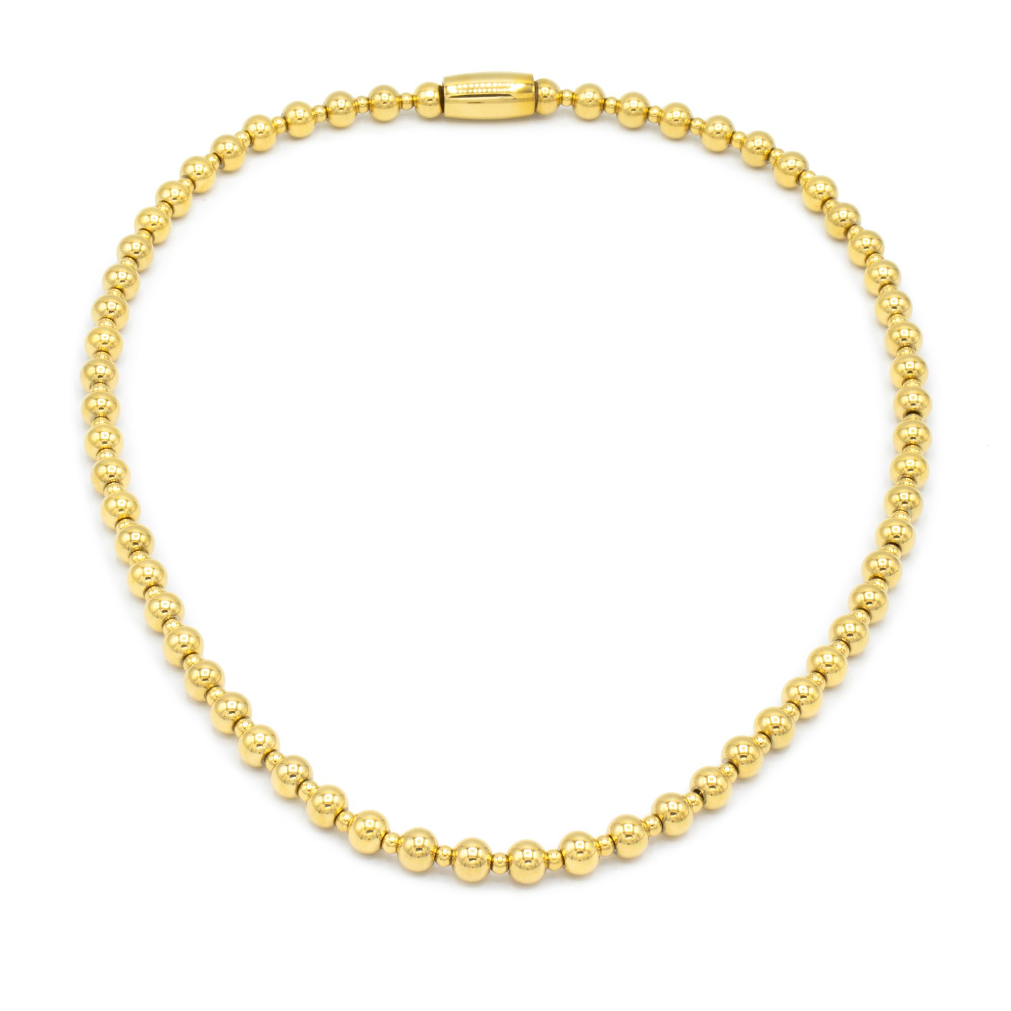 MONESSA Collier Kugel-Design Edelstahl Magnetverschluss