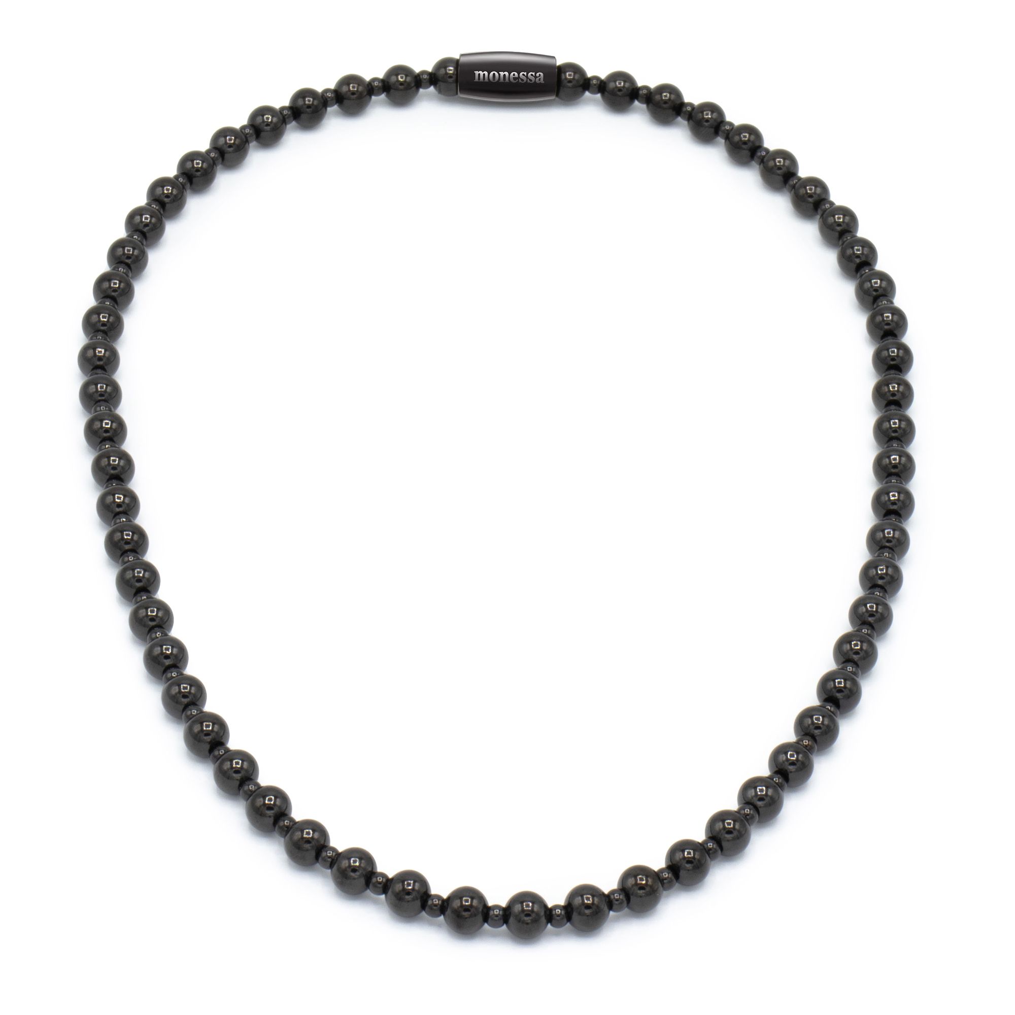 MONESSA Collier Kugel-Design Edelstahl Magnetverschluss