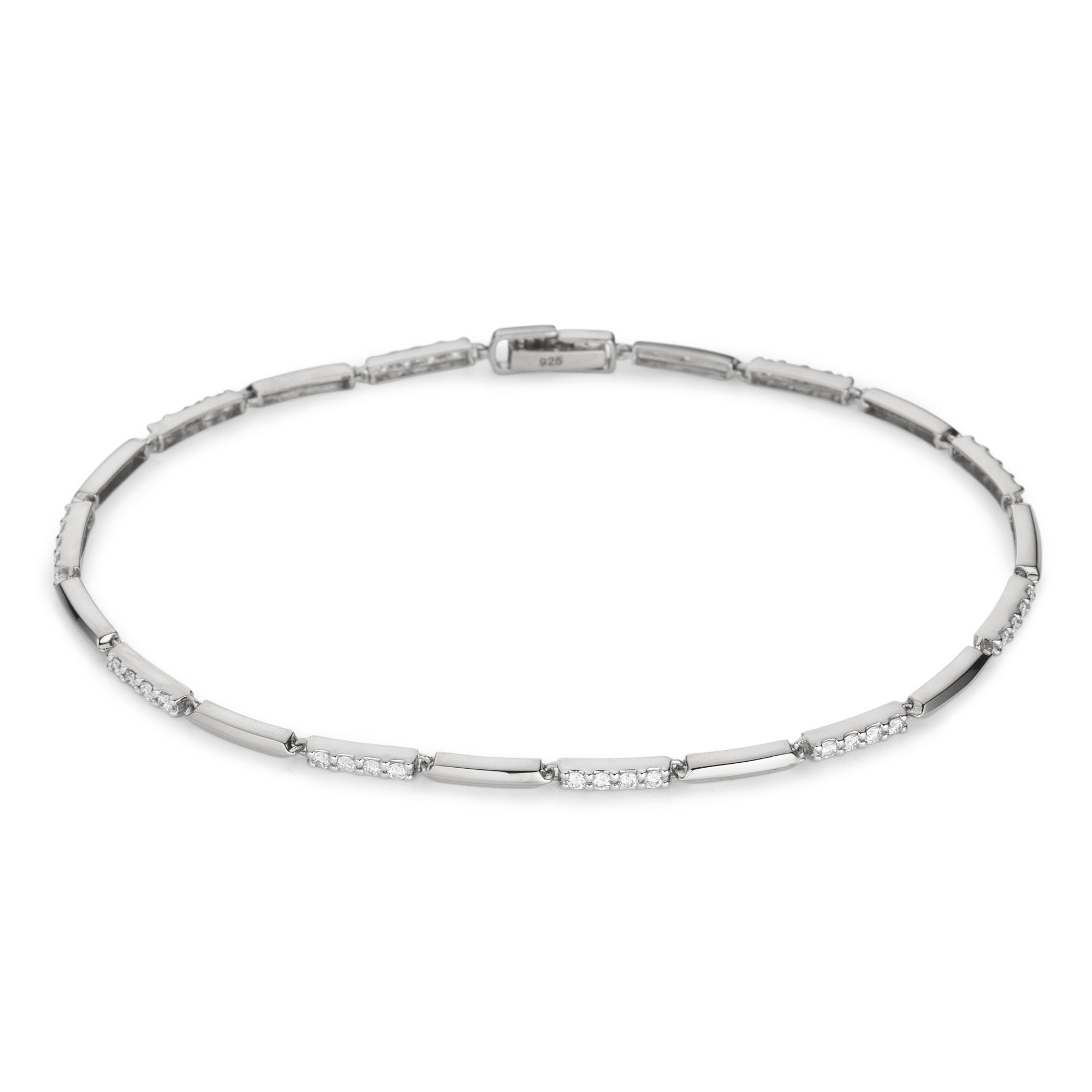 DIAMOUR Armband mind. 36 Brillanten zus. ca. 0,51ct Silber 925
