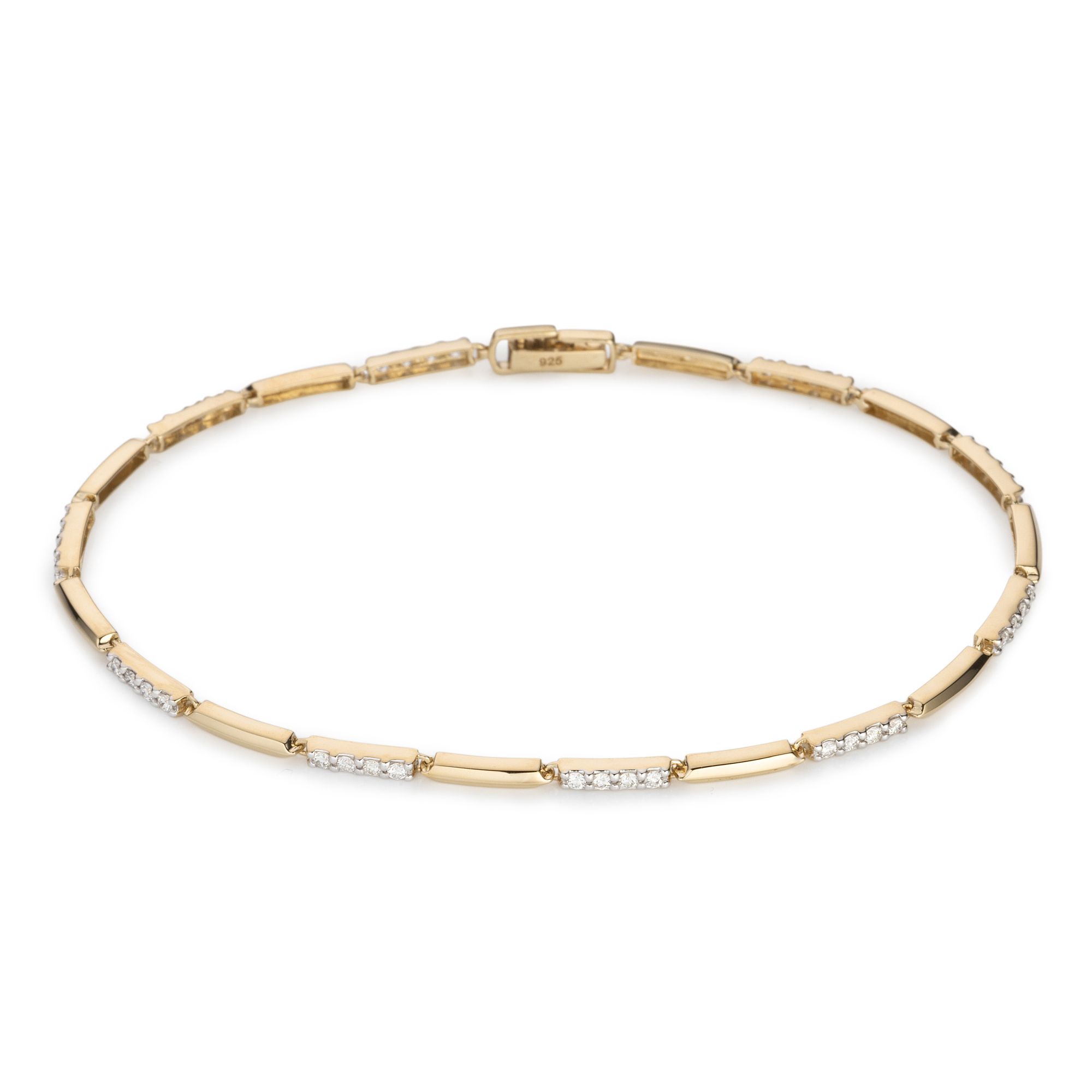 DIAMOUR Armband mind. 36 Brillanten zus. ca. 0,51ct Silber 925