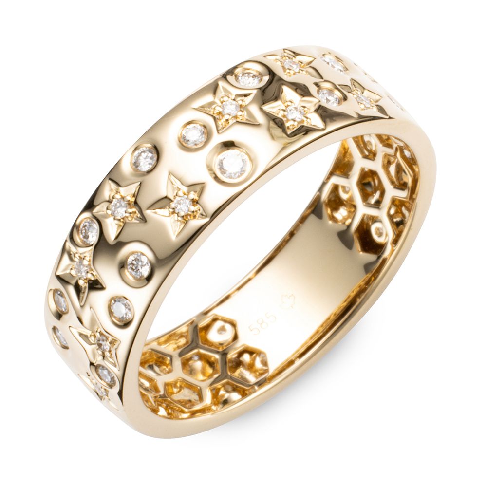 CANADIAN DIAMONDS Sternenhimmel-Ring 46 Brillanten zus. ca. 0,35ct Gold 585