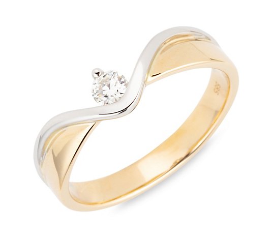 DIAMOUR Ring 1 Brillant ca. 0,15ct Gold 585