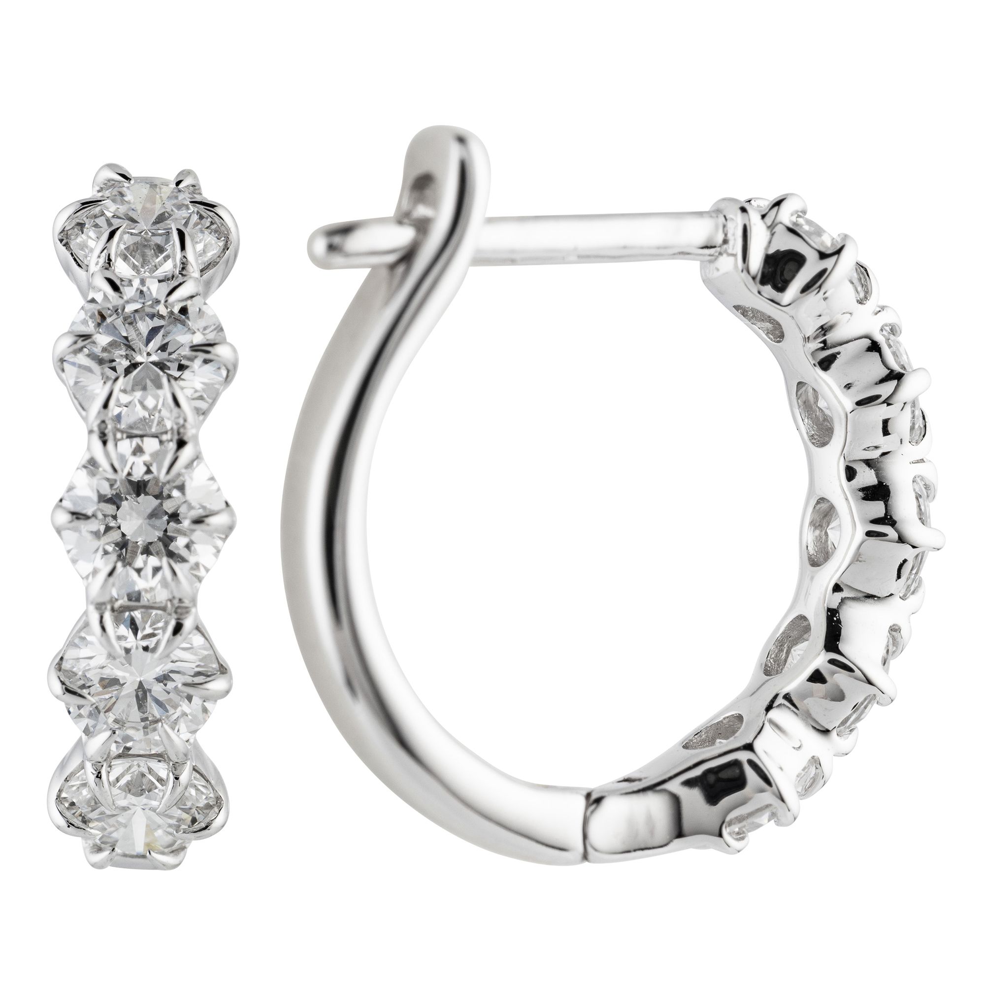 THOMAS & SOHN Lab Grown Brillanten ca.1,00ct Creolen Silber Palladio