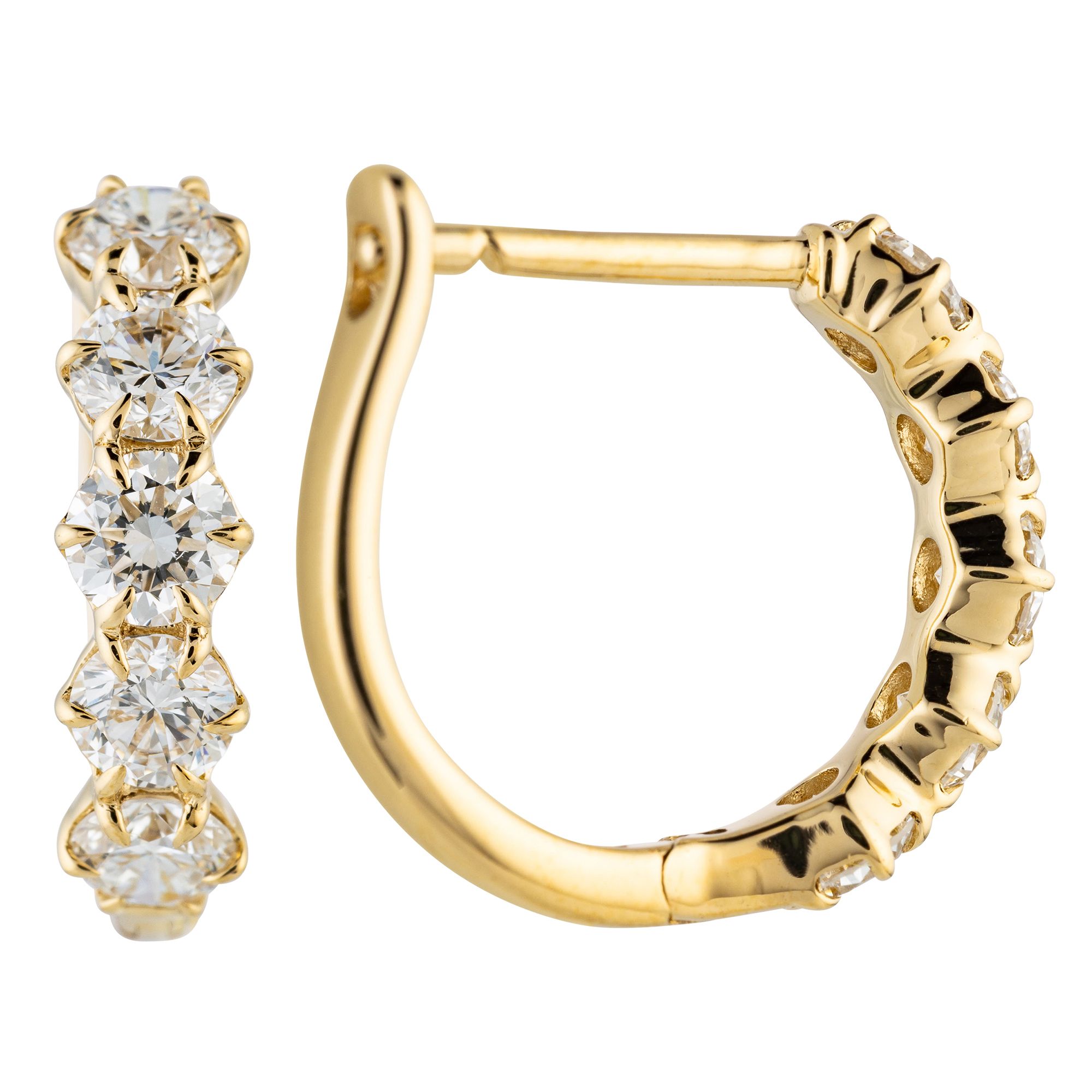 THOMAS & SOHN Lab Grown Brillanten ca.1,00ct Creolen Silber Palladio