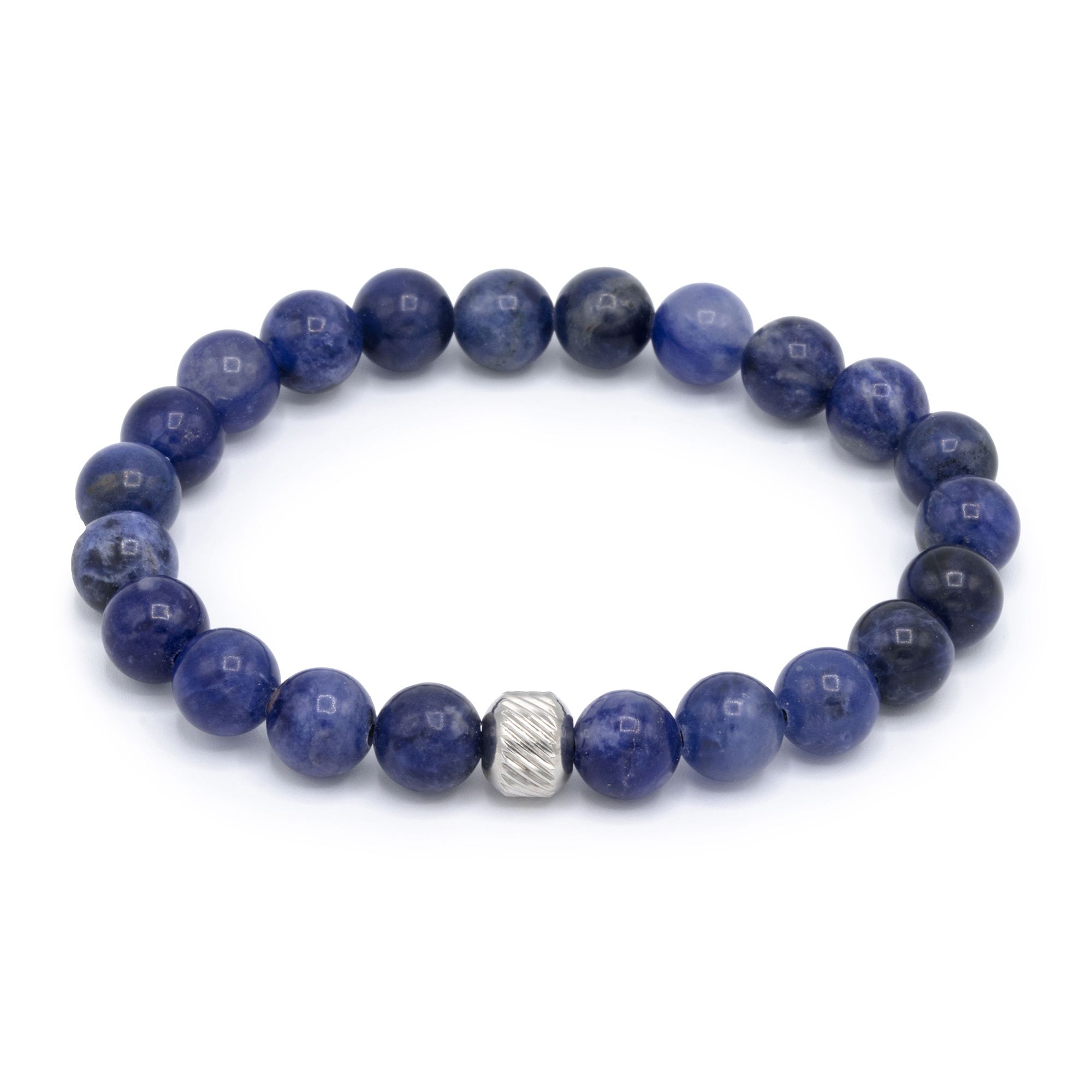 MONESSA Herren Armband flexibel Edelsteine Edelstahl