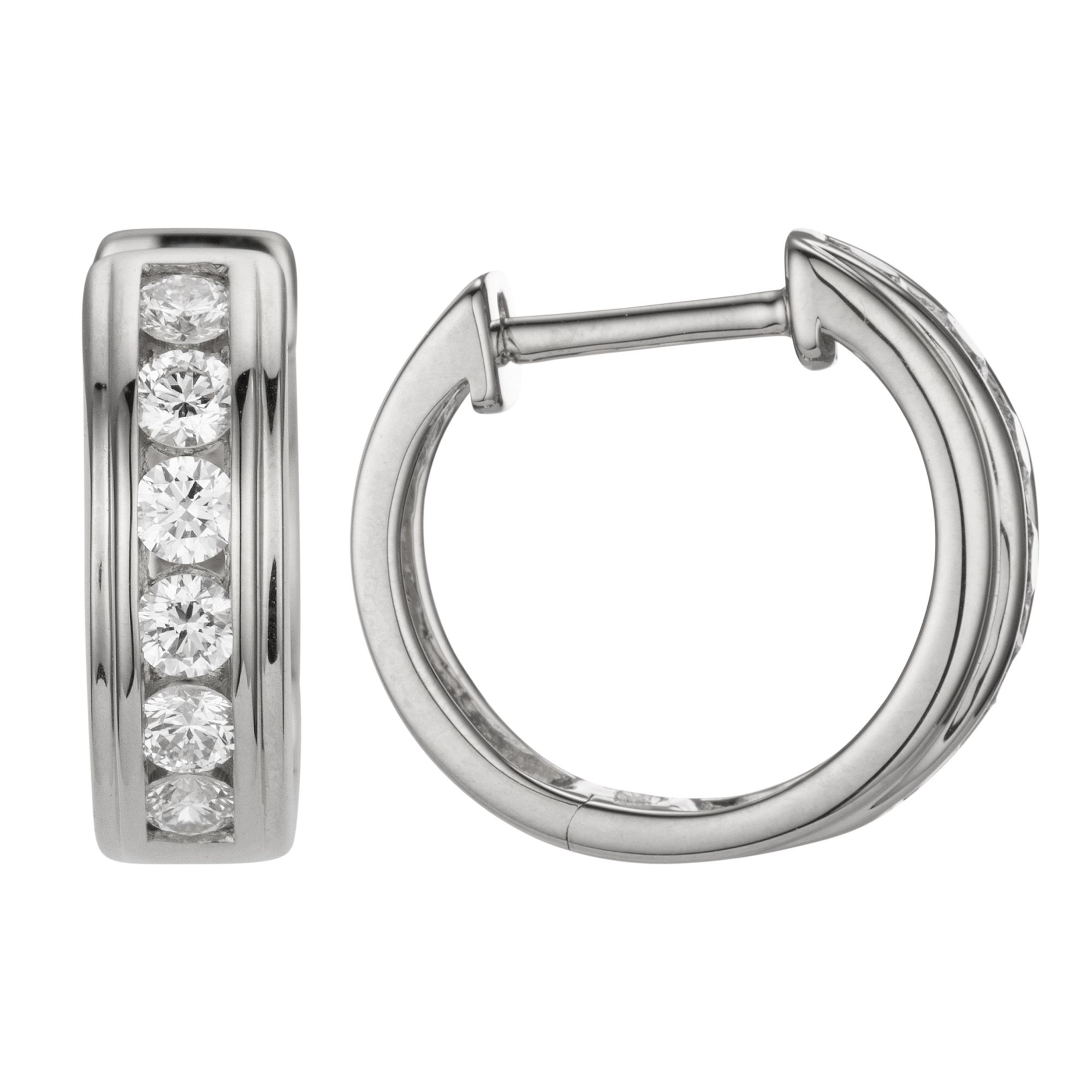 CANADIAN DIAMONDS Creolen 12 Brillanten 0,40ct hfw/Lupenrein Gold 585