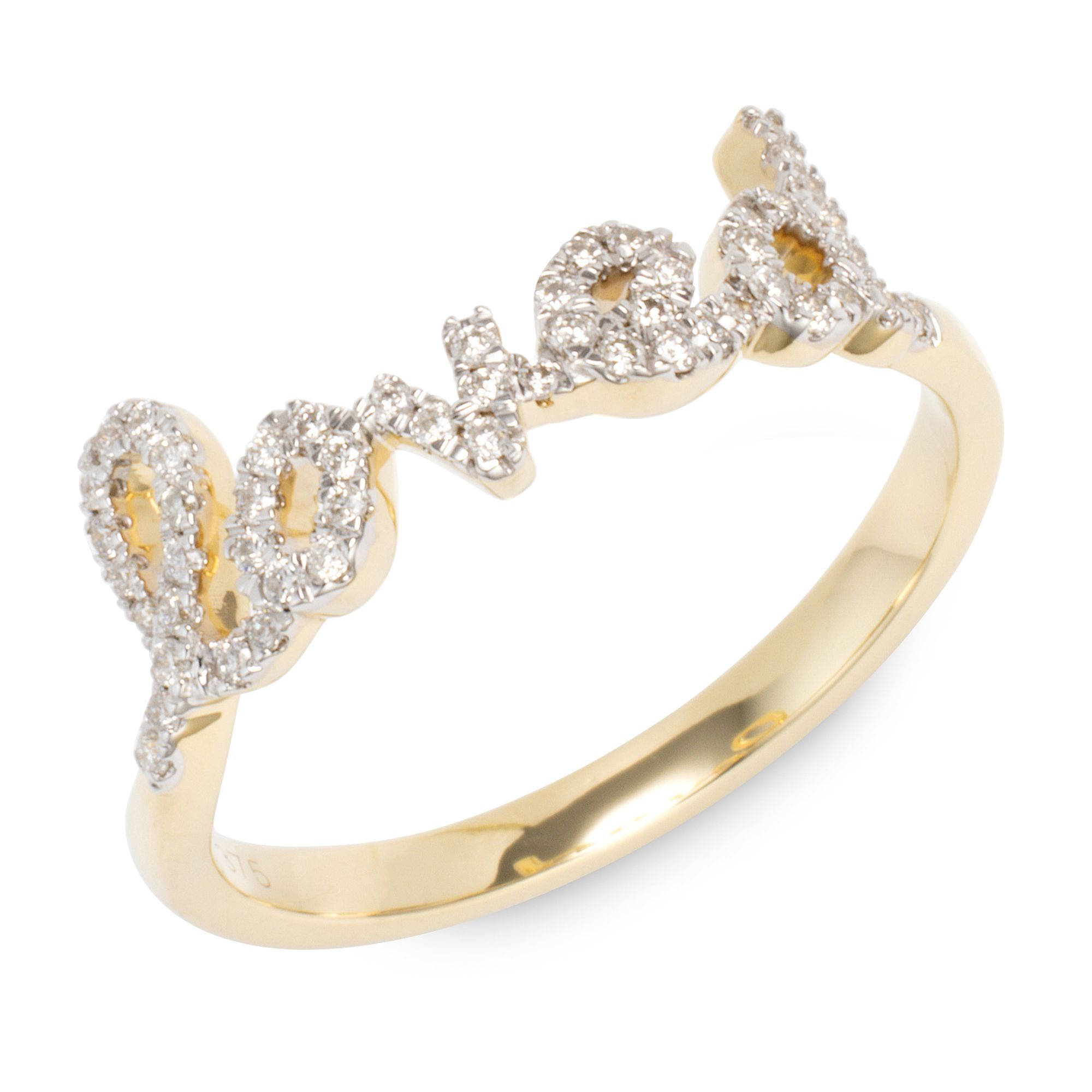 GOLDSCHMUCK FÜR MICH Loved-Ring 52 Brillanten zus. ca. 0,20ct Gold 375