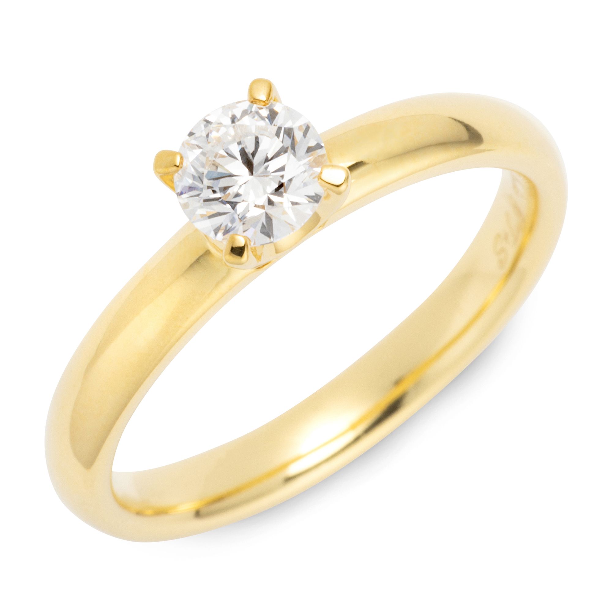 THOMAS & SOHN Lab Grown Brillant ca.0,50ct Ring Silber Palladio