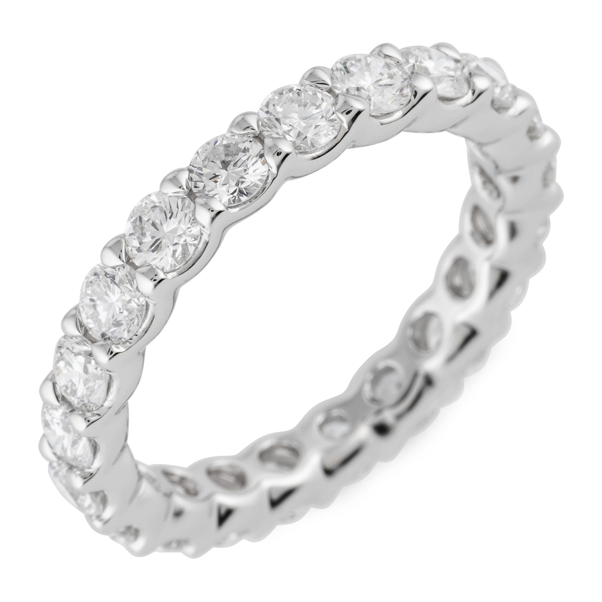 THOMAS & SOHN Lab Grown Brillanten min 2,00ct Eternity- Ring Silber Palladio