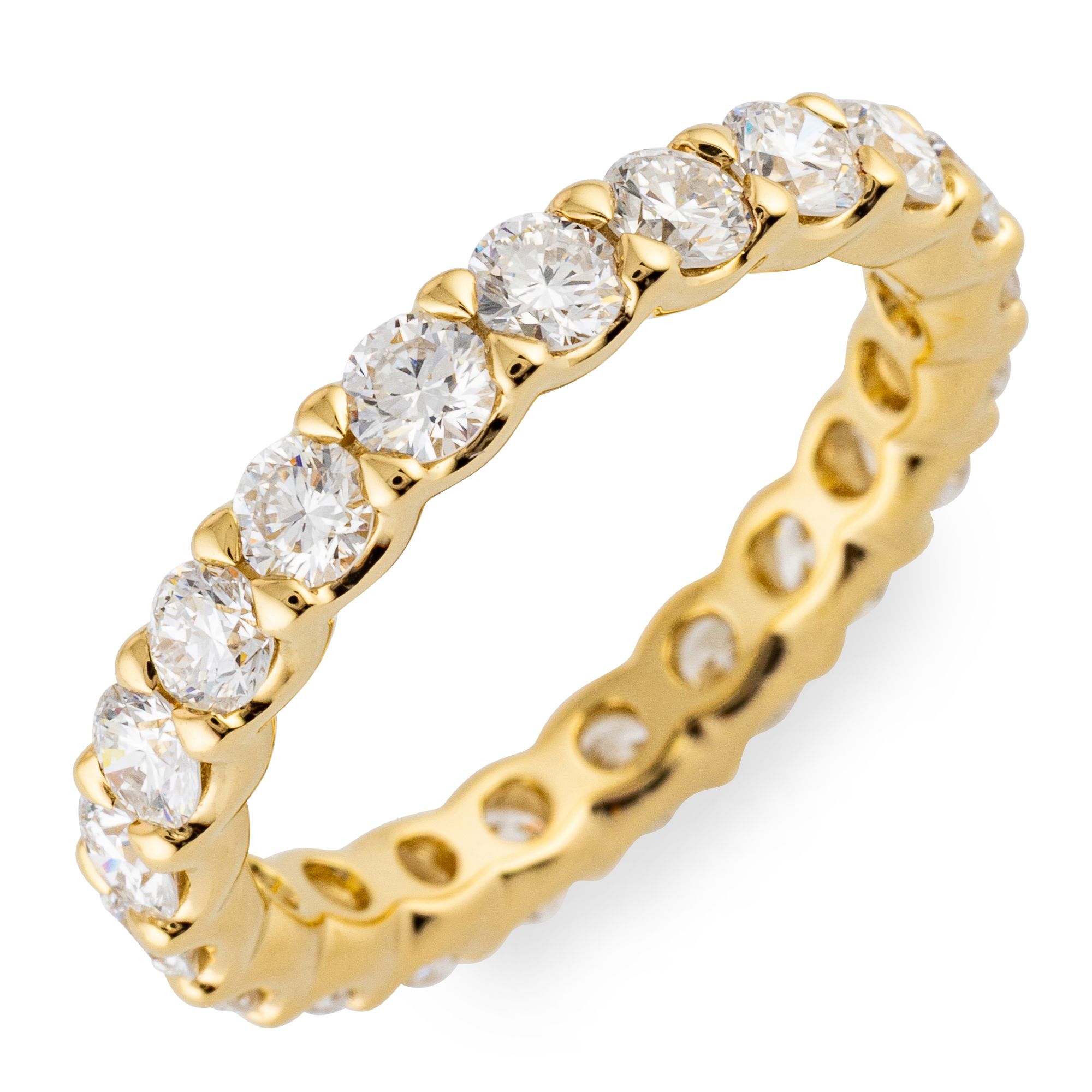 THOMAS & SOHN Lab Grown Brillanten min 2,00ct Eternity- Ring Silber Palladio