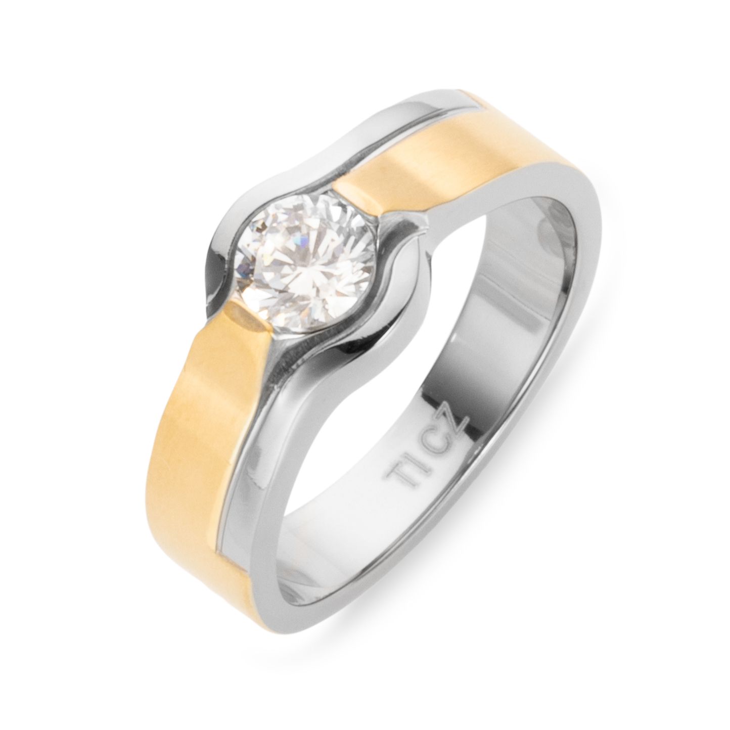 DIAMONIQUE® TITAN Ring = 0,50ct Brillantschliff