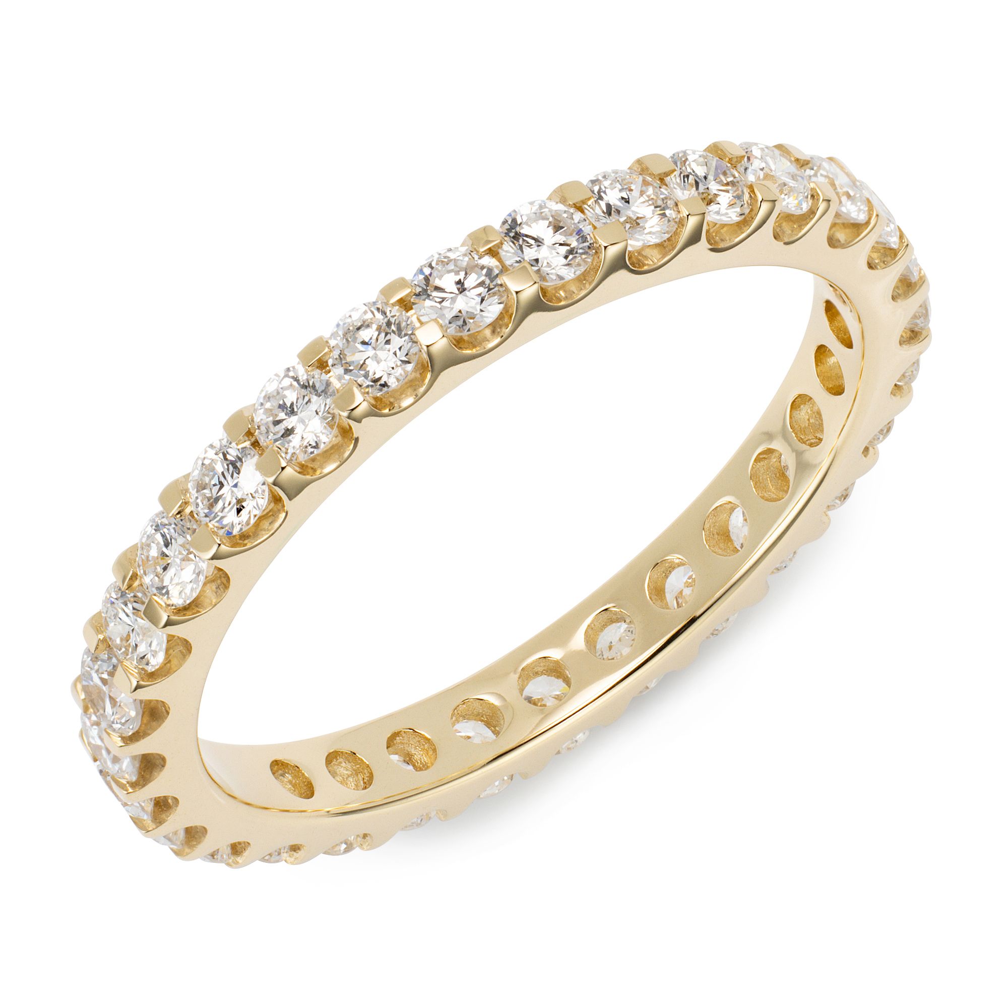 DIAMOUR Eternity-Ring mind. 28 Brill.1,00ct hochfeines Weiß/SI Gold 585