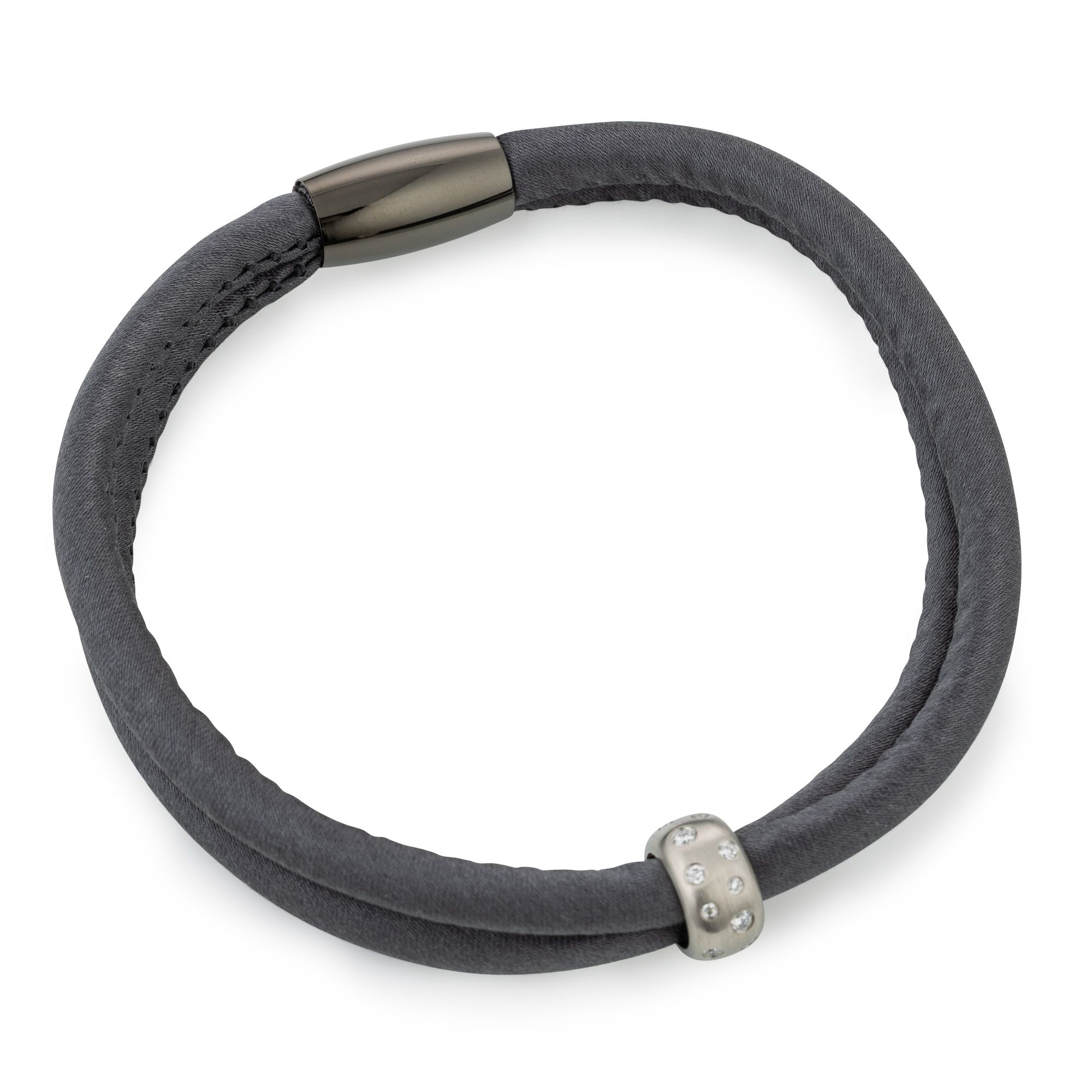 PLATINITY Anhänger 20 Brillanten 0,20ct. mit Seidenarmband Platin 950