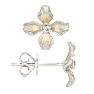 PLATINITY Blüten-Ohrstecker 2 Brillanten zus. ca. 0,04ct Platin 950/Gold 750