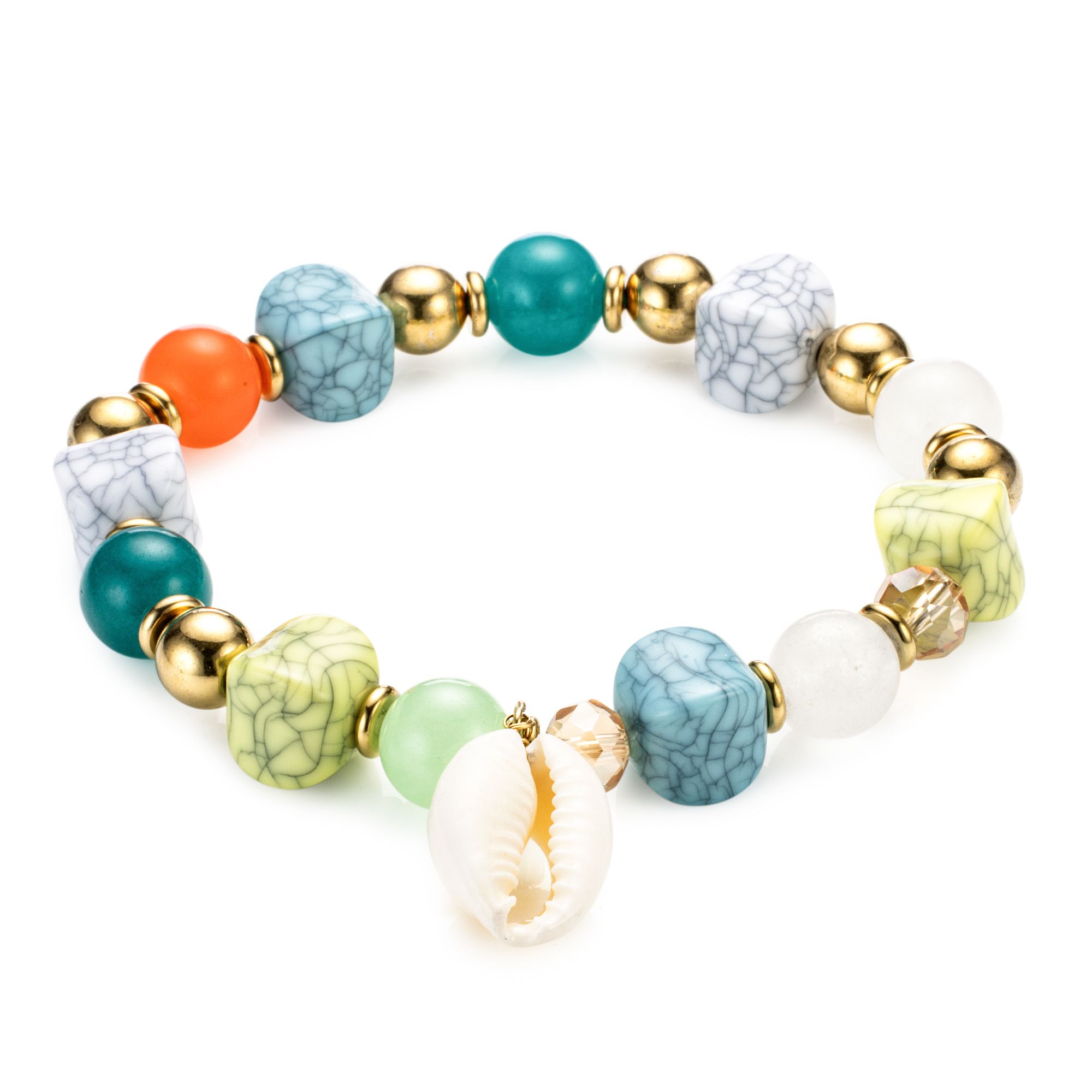  DINE 'N' Dance Armband Beads Muschelanhänger Modeschmuck