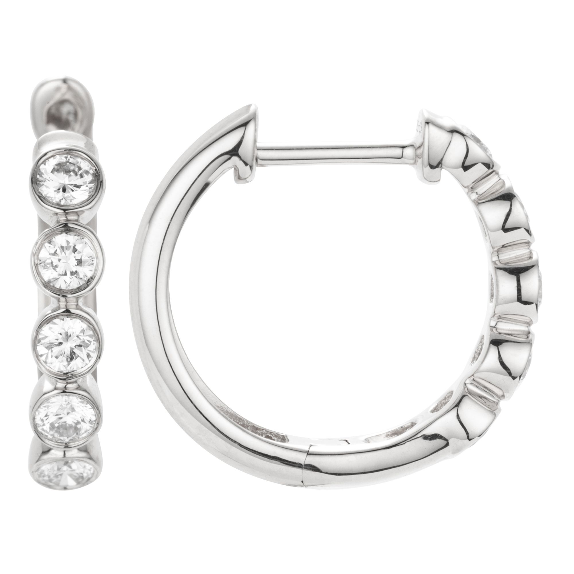 CANADIAN DIAMONDS Creolen 10 Brillanten zus. ca. 0,35ct Gold 585