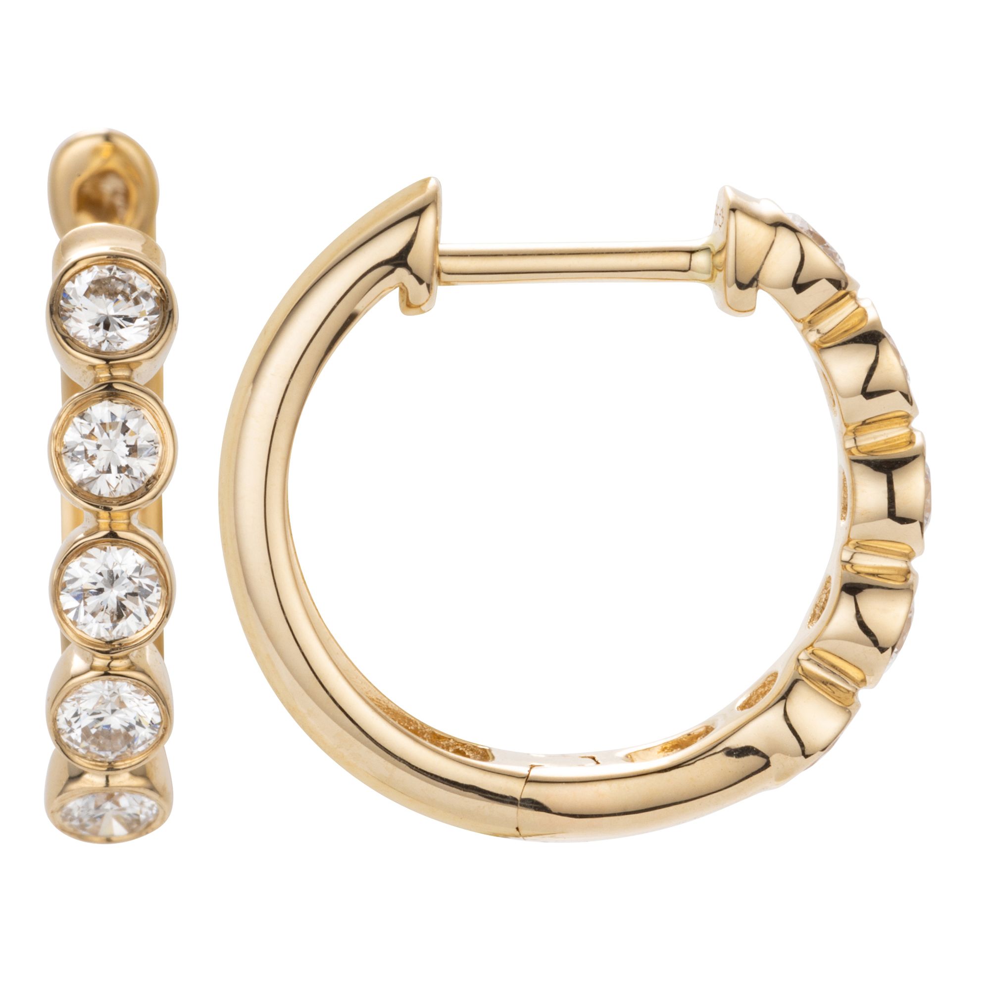 CANADIAN DIAMONDS Creolen 10 Brillanten zus. ca. 0,35ct Gold 585