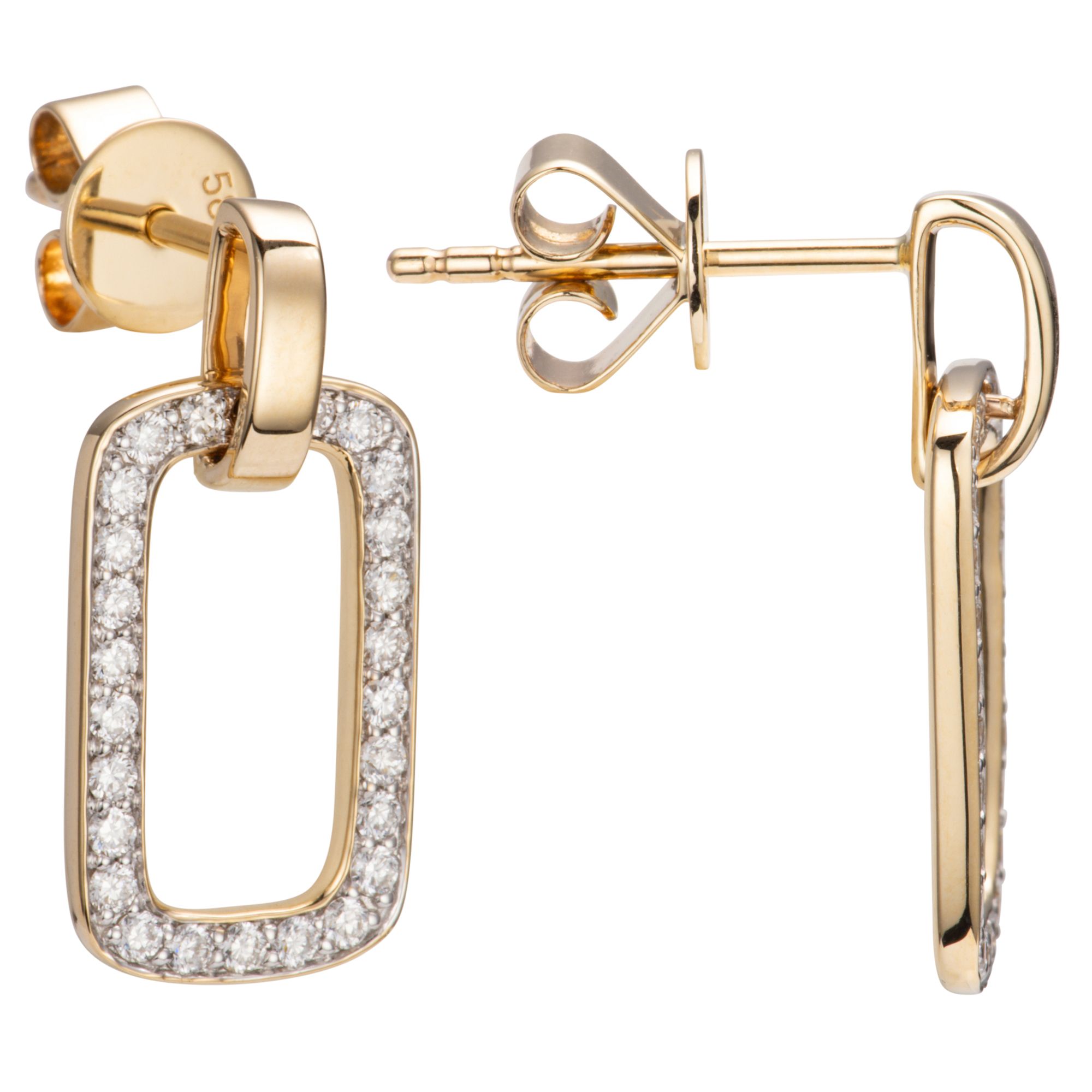 DIAMOUR Ohrstecker 50 Brillanten zus. ca. 0,40ct Gold 585