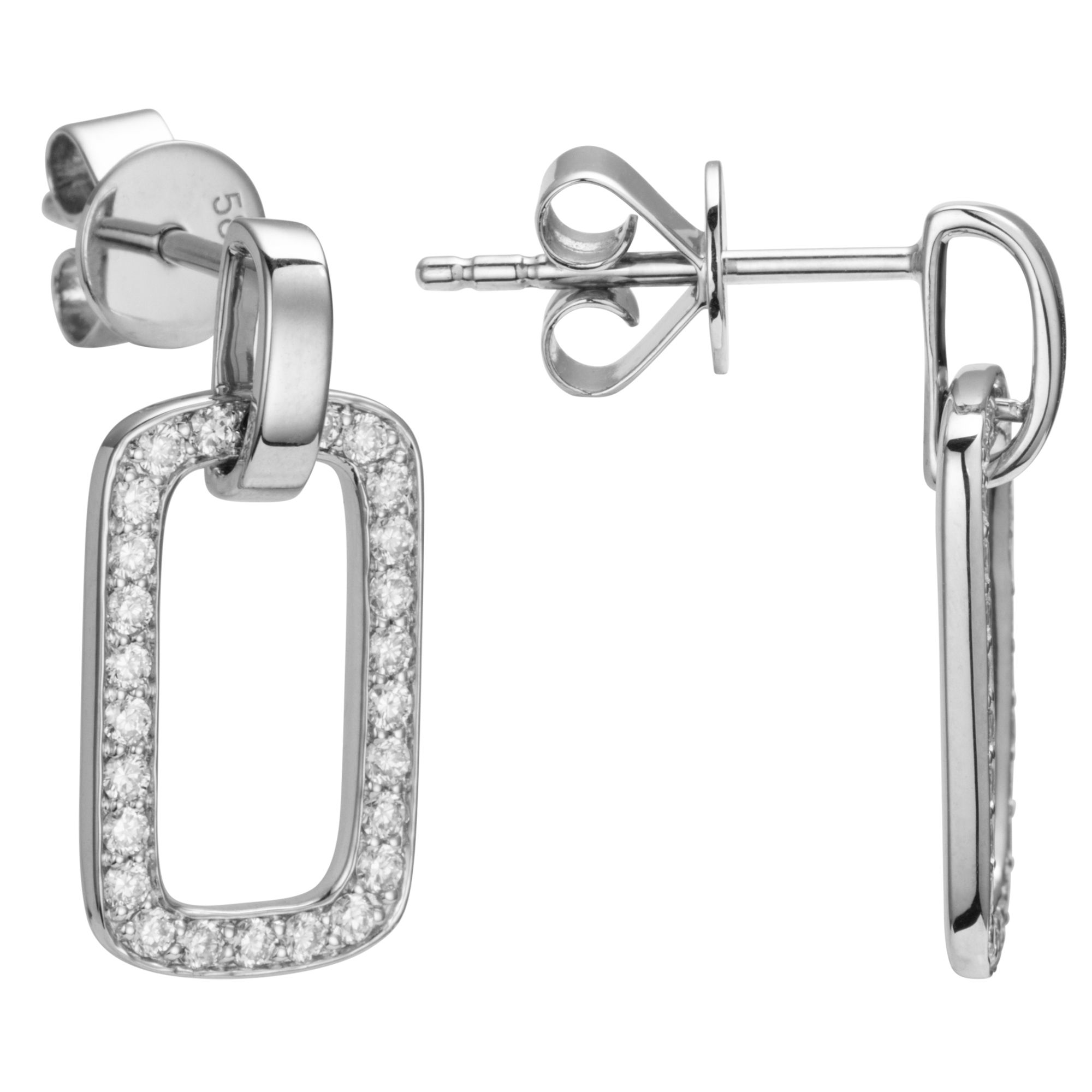 DIAMOUR Ohrstecker 50 Brillanten zus. ca. 0,40ct Gold 585