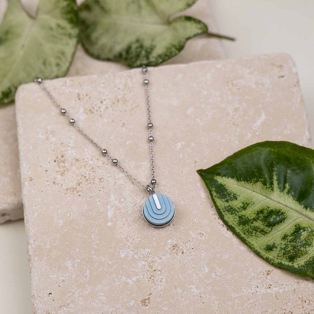 CONCRETE JUNGLE® Betonschmuck Kette TALIA Silber 925 QVC.de