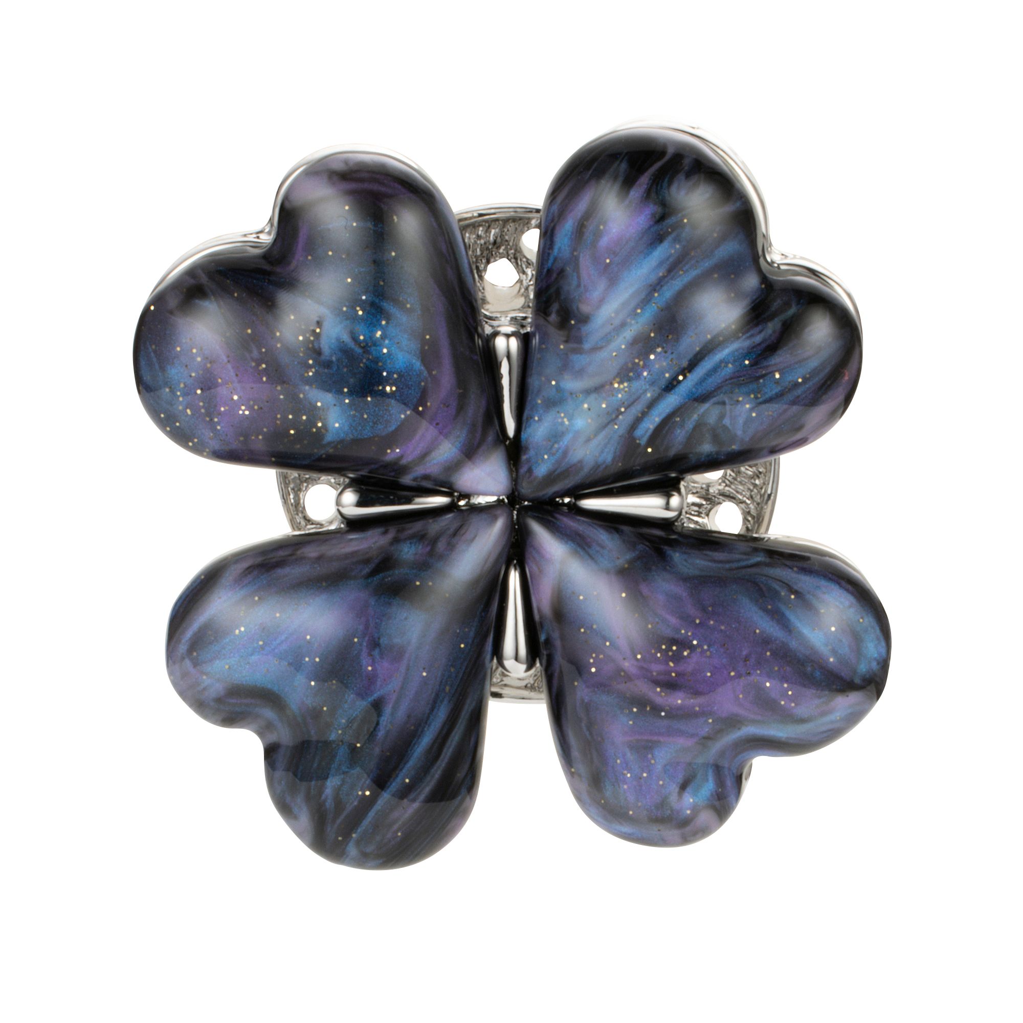 STEFFEN SCHRAUT Brosche Kleeblatt Acryl Magnetverschluss