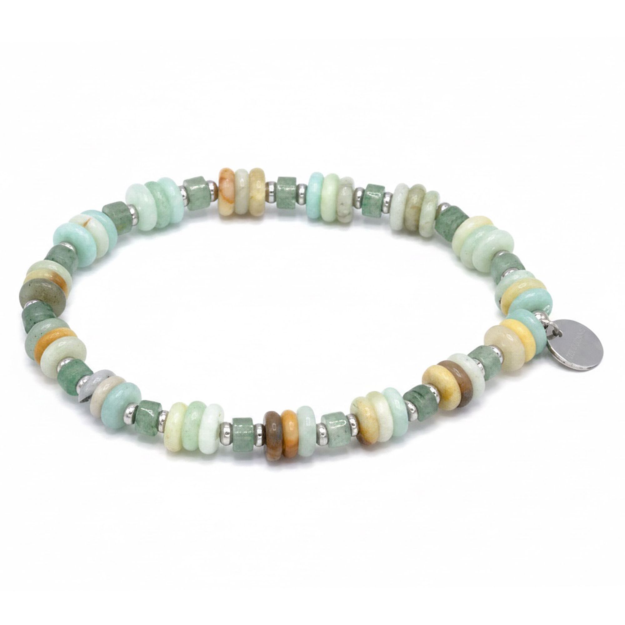MONESSA Armband Edelsteine flexibel poliert