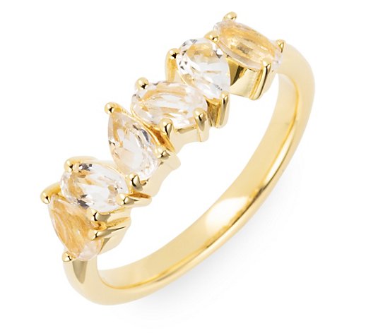 ROYELLE Bergkristall Ring zus. ca. 0,99ct Silber 925 vergoldet
