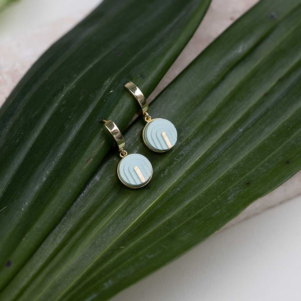 CONCRETE JUNGLE® Betonschmuck Creolen LEILA Silber 925 QVC.de