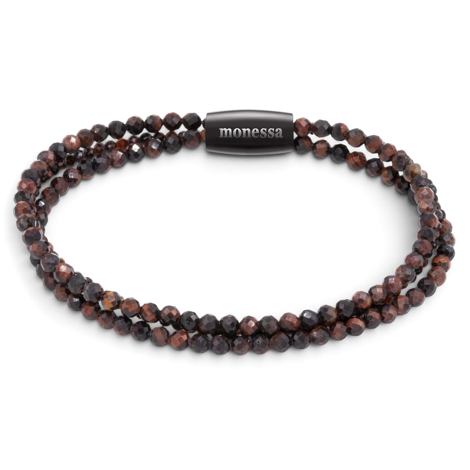 MONESSA Armband 3-Strang/facettiert Edelsteine Magnetverschluss